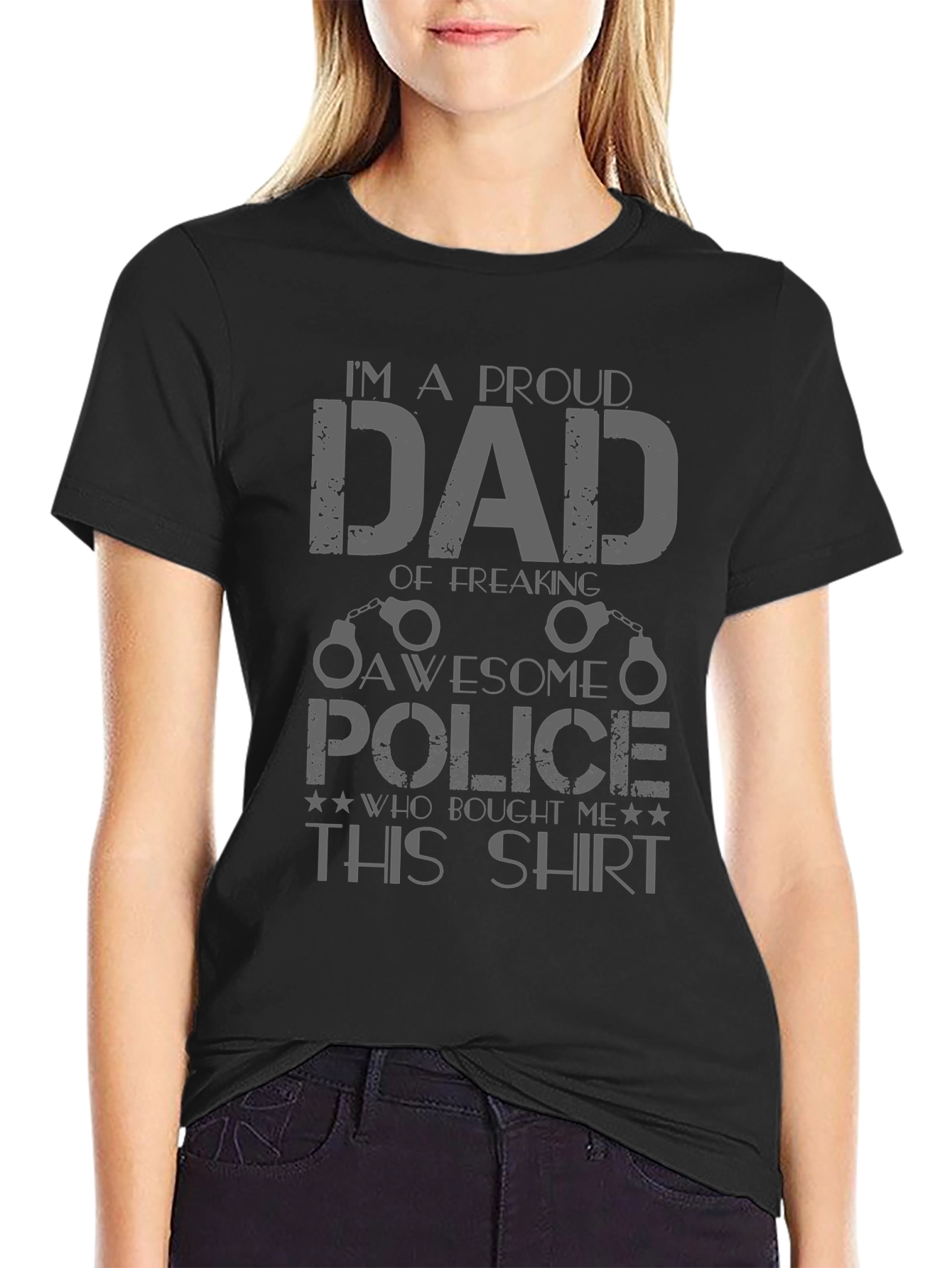 Proud Dad of Awesome Police T-Shirt