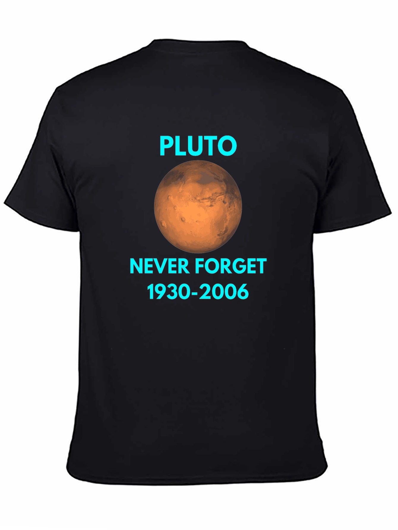 Pluto Never Forget Black Graphic T-Shirt
