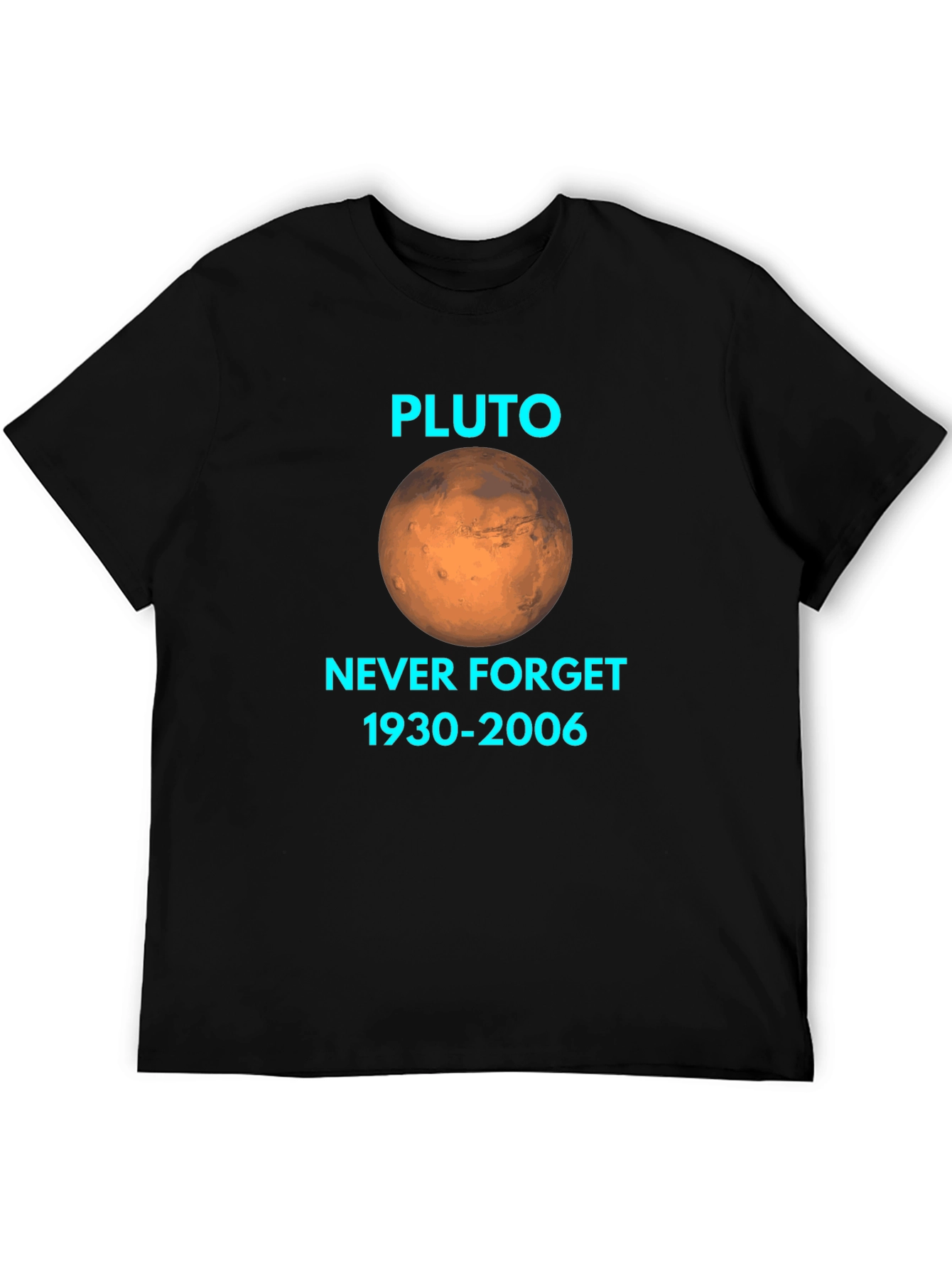 Pluto Never Forget Black Graphic T-Shirt