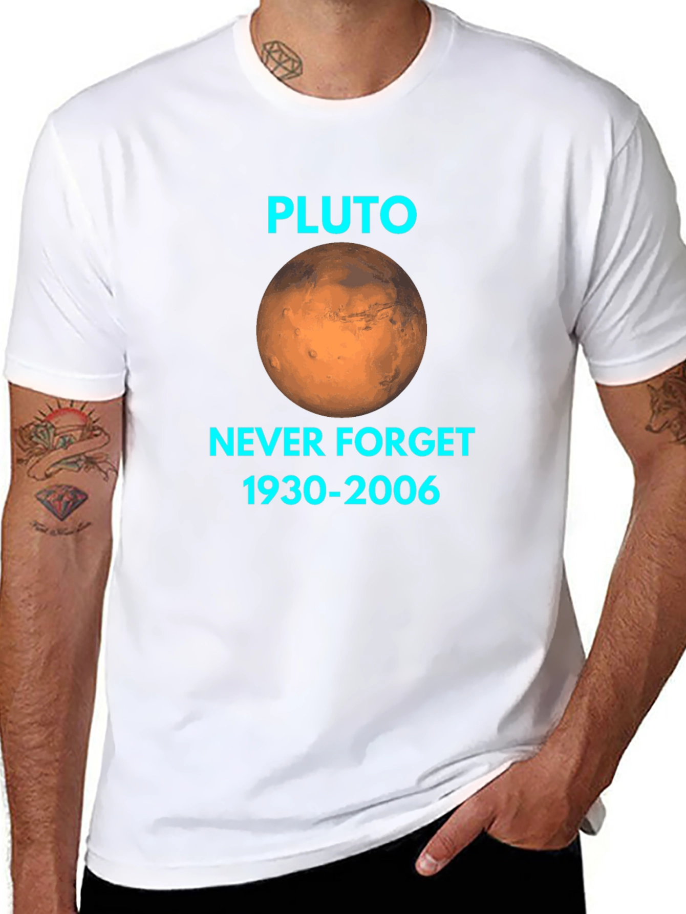 Pluto Never Forget Black Graphic T-Shirt