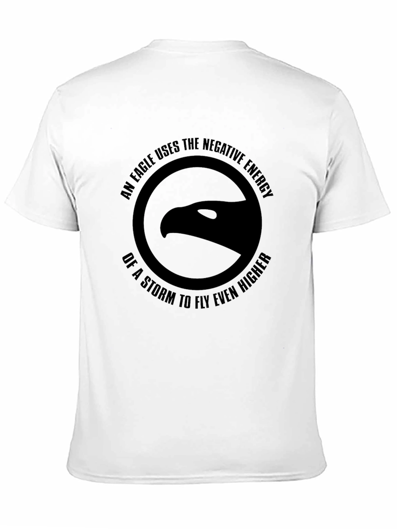 Motivational Eagle Storm Energy Black T-Shirt