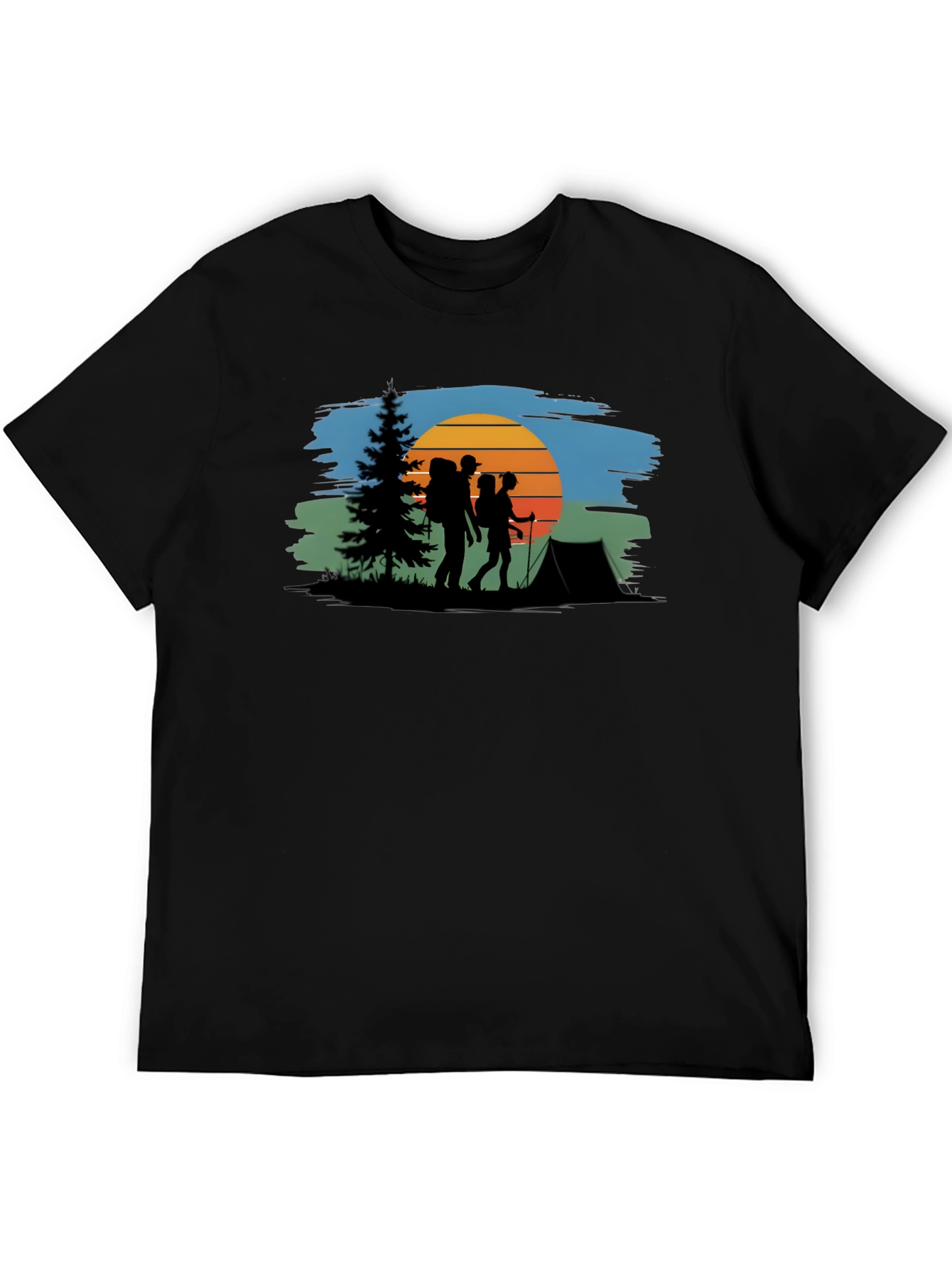 Hiking Adventure T-Shirt - Nature Silhouette Design