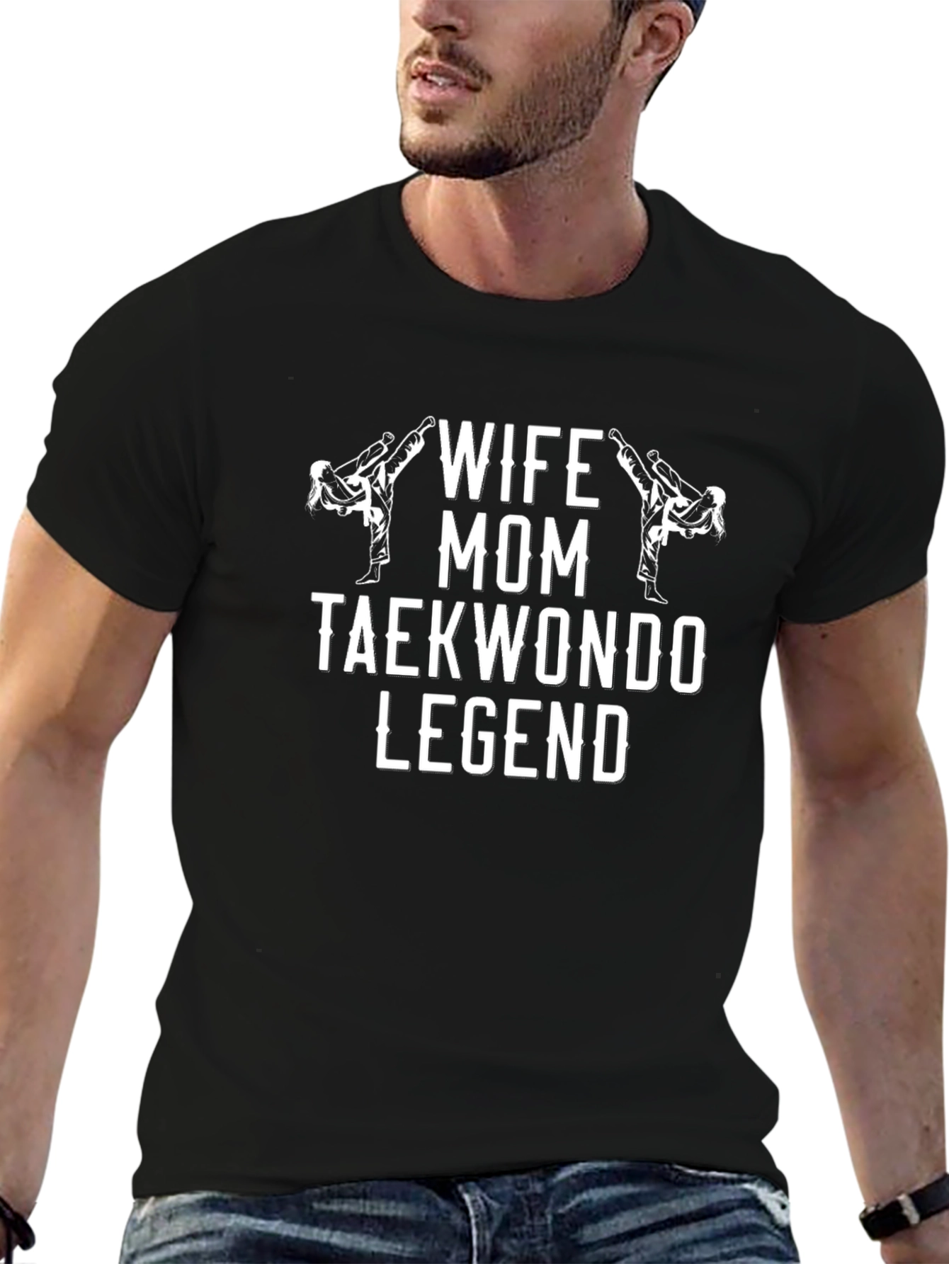 Wife Mom Taekwondo Legend Black T-Shirt