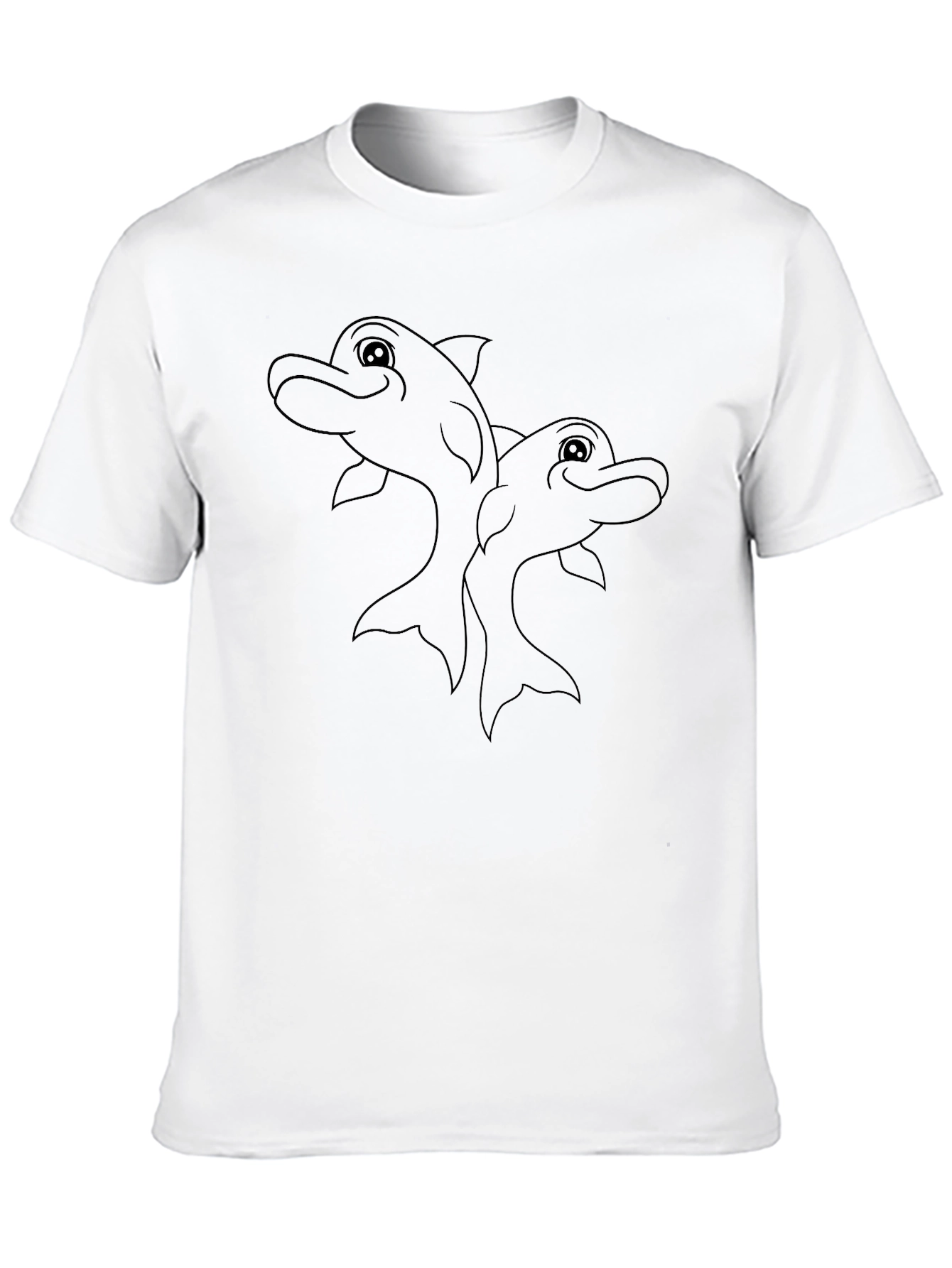 Black Dolphins Graphic Tee - Mens Casual