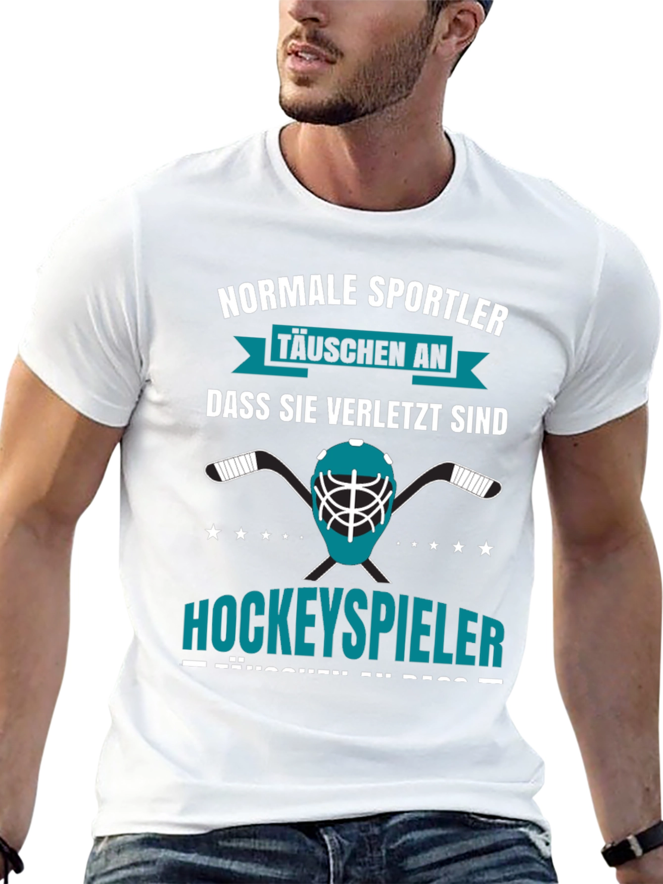 Funny Hockey Player T-Shirt - German Text