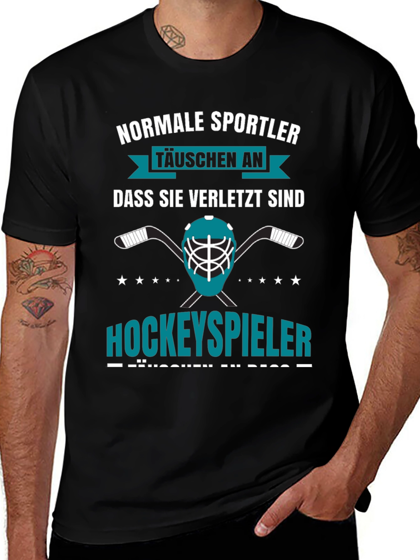 Funny Hockey Player T-Shirt - German Text