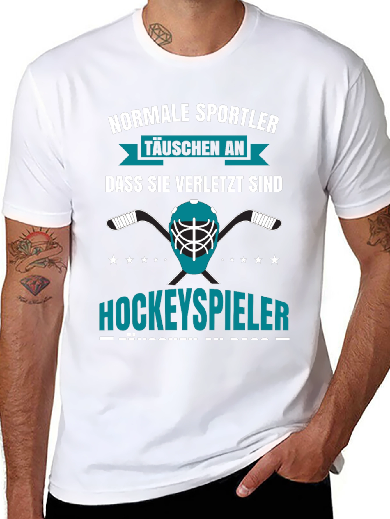 Funny Hockey Player T-Shirt - German Text