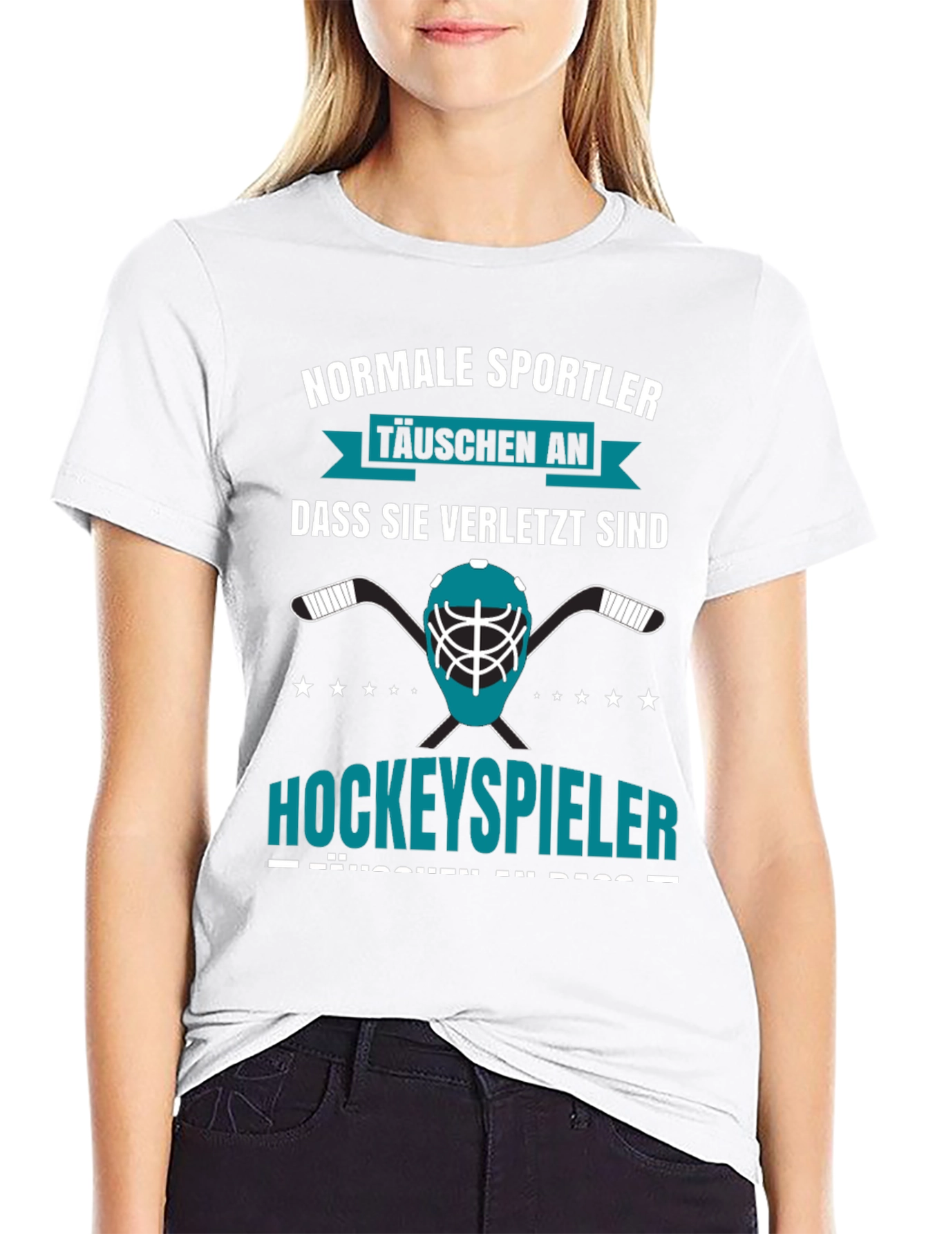 Funny Hockey Player T-Shirt - German Text