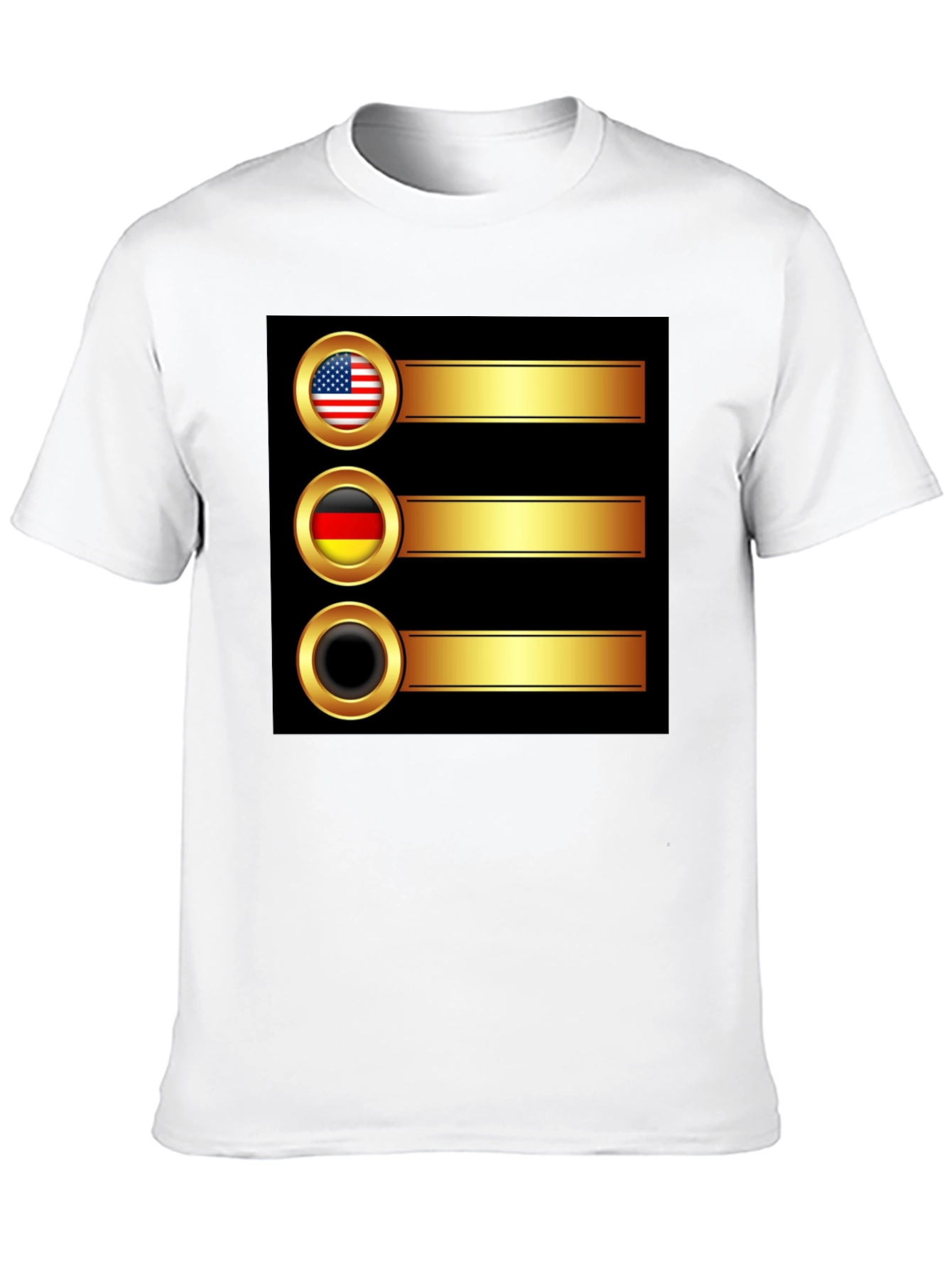 USA Germany T-Shirt Novelty Gold