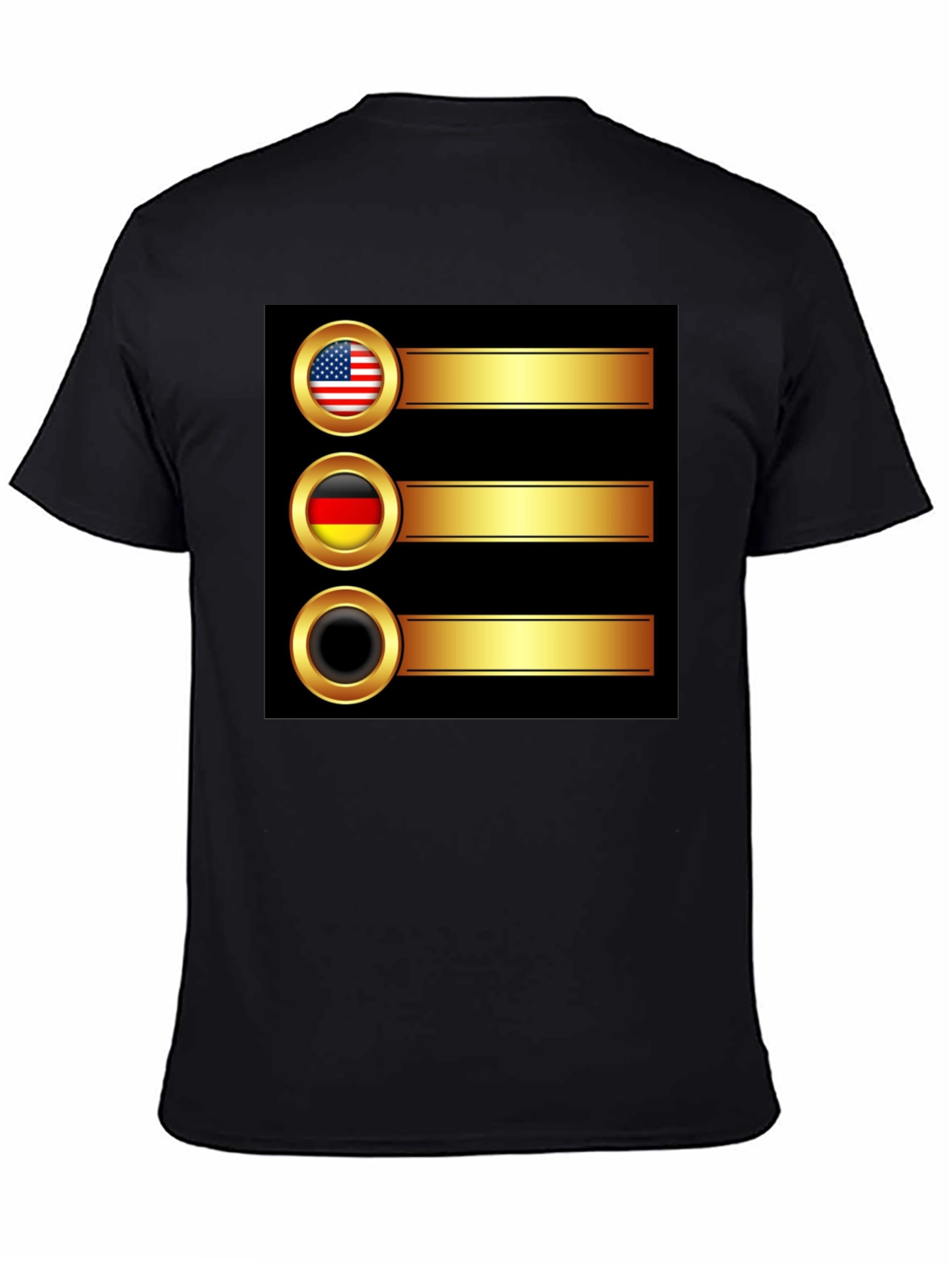 USA Germany T-Shirt Novelty Gold