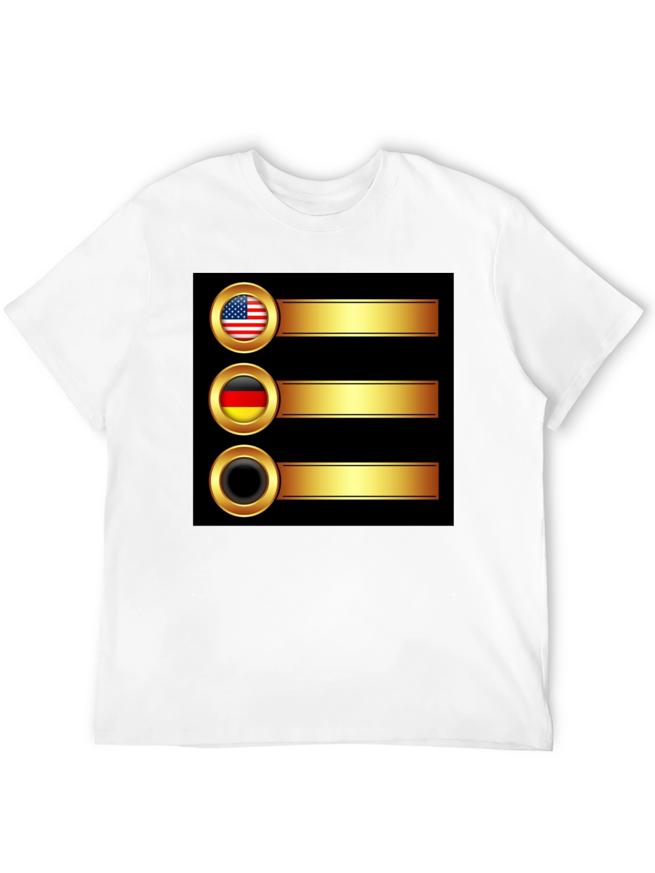 USA Germany T-Shirt Novelty Gold