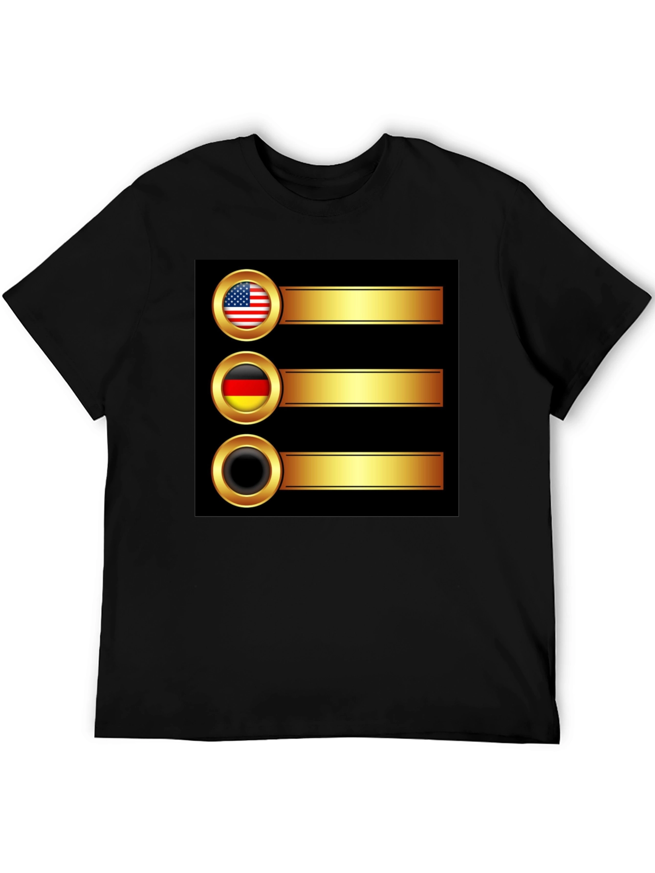 USA Germany T-Shirt Novelty Gold