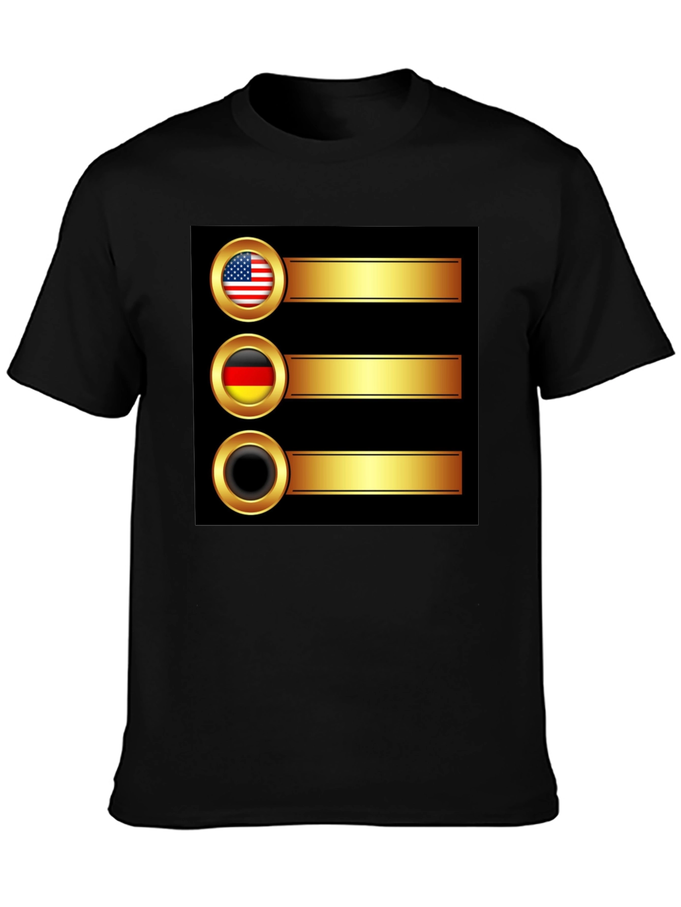 USA Germany T-Shirt Novelty Gold