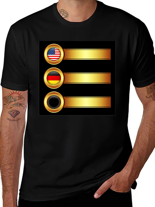 USA Germany T-Shirt Novelty Gold