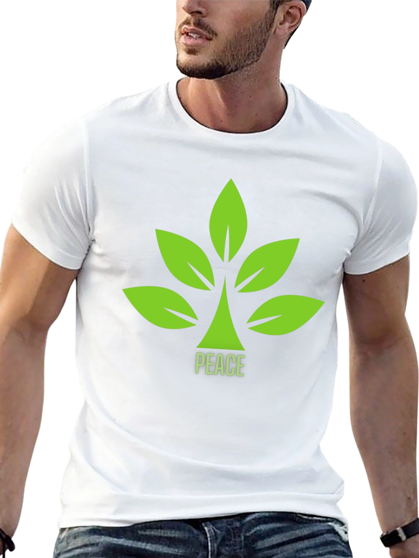 Peace Leaf Graphic T-Shirt - Stylish & Comfortable