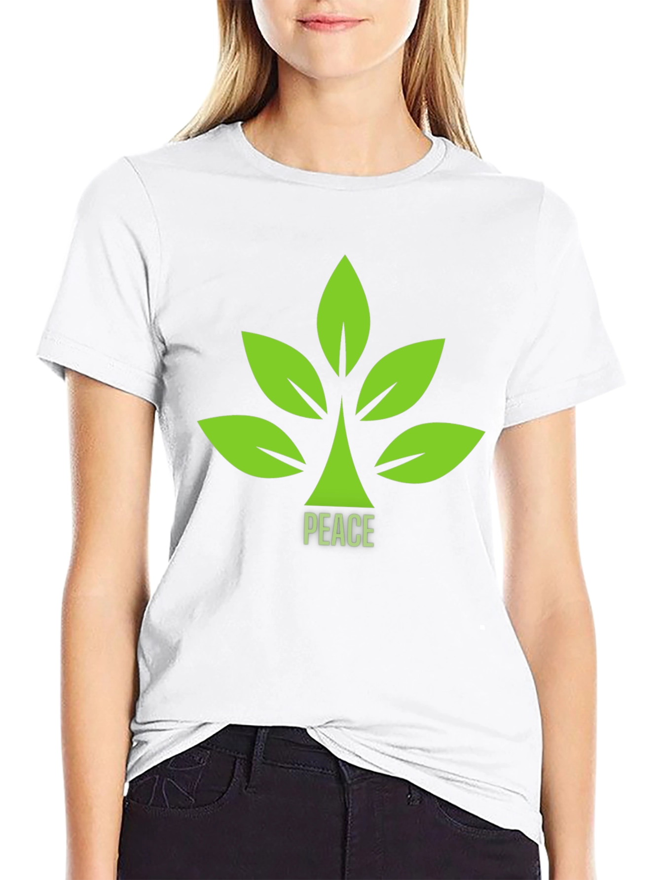 Peace Leaf Graphic T-Shirt - Stylish & Comfortable