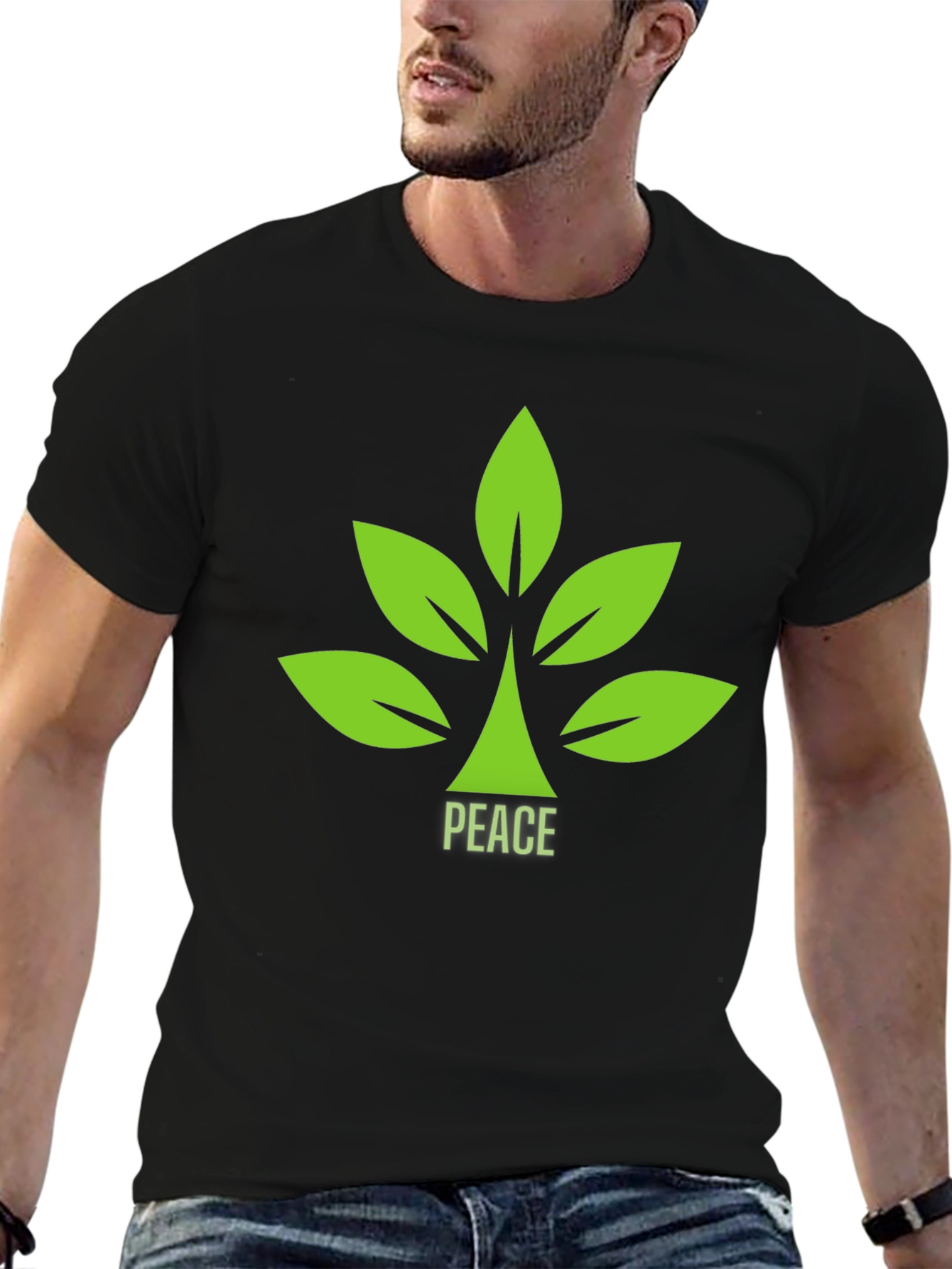 Peace Leaf Graphic T-Shirt - Stylish & Comfortable