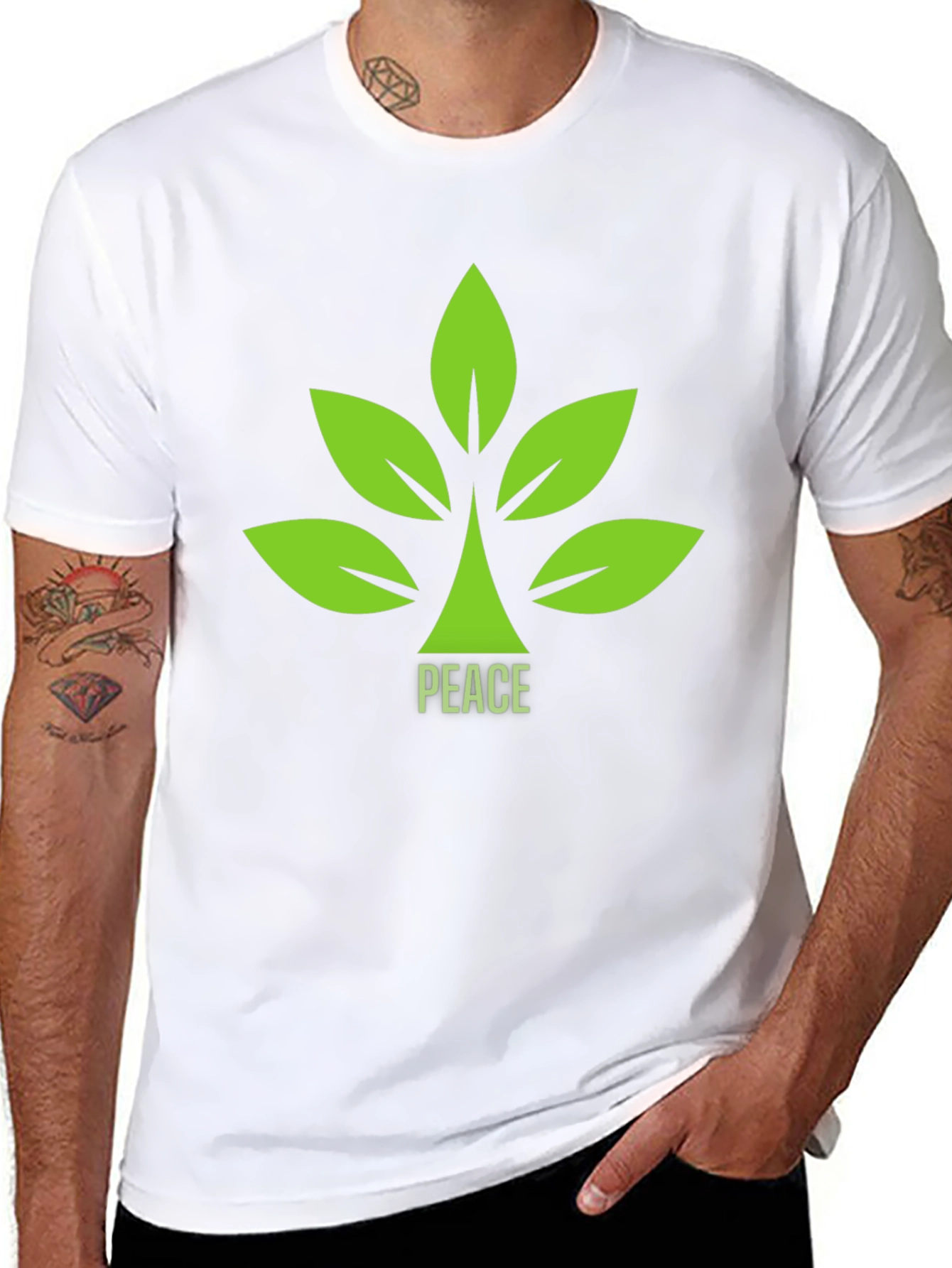 Peace Leaf Graphic T-Shirt - Stylish & Comfortable