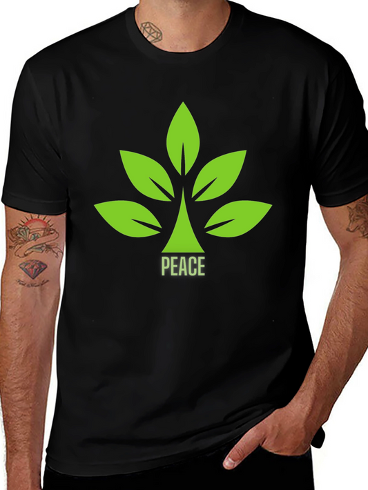 Peace Leaf Graphic T-Shirt - Stylish & Comfortable