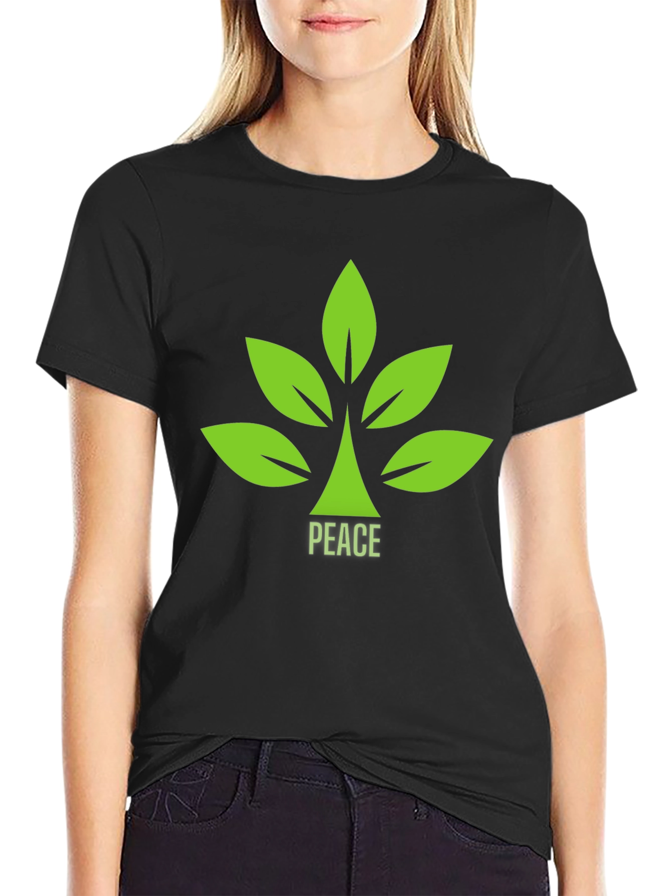 Peace Leaf Graphic T-Shirt - Stylish & Comfortable