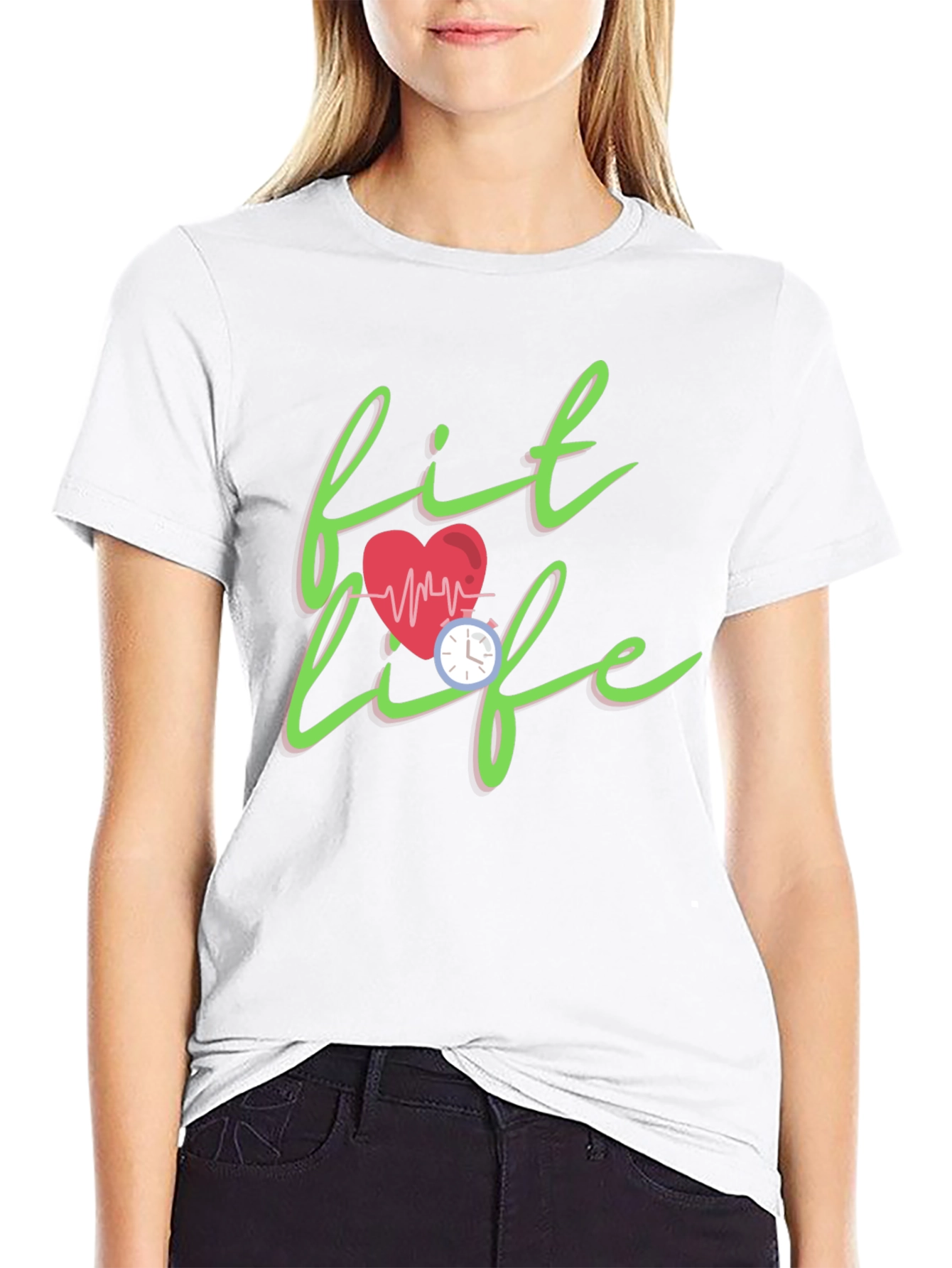 Fit Life Graphic Tee - Stylish Fitness Motivation