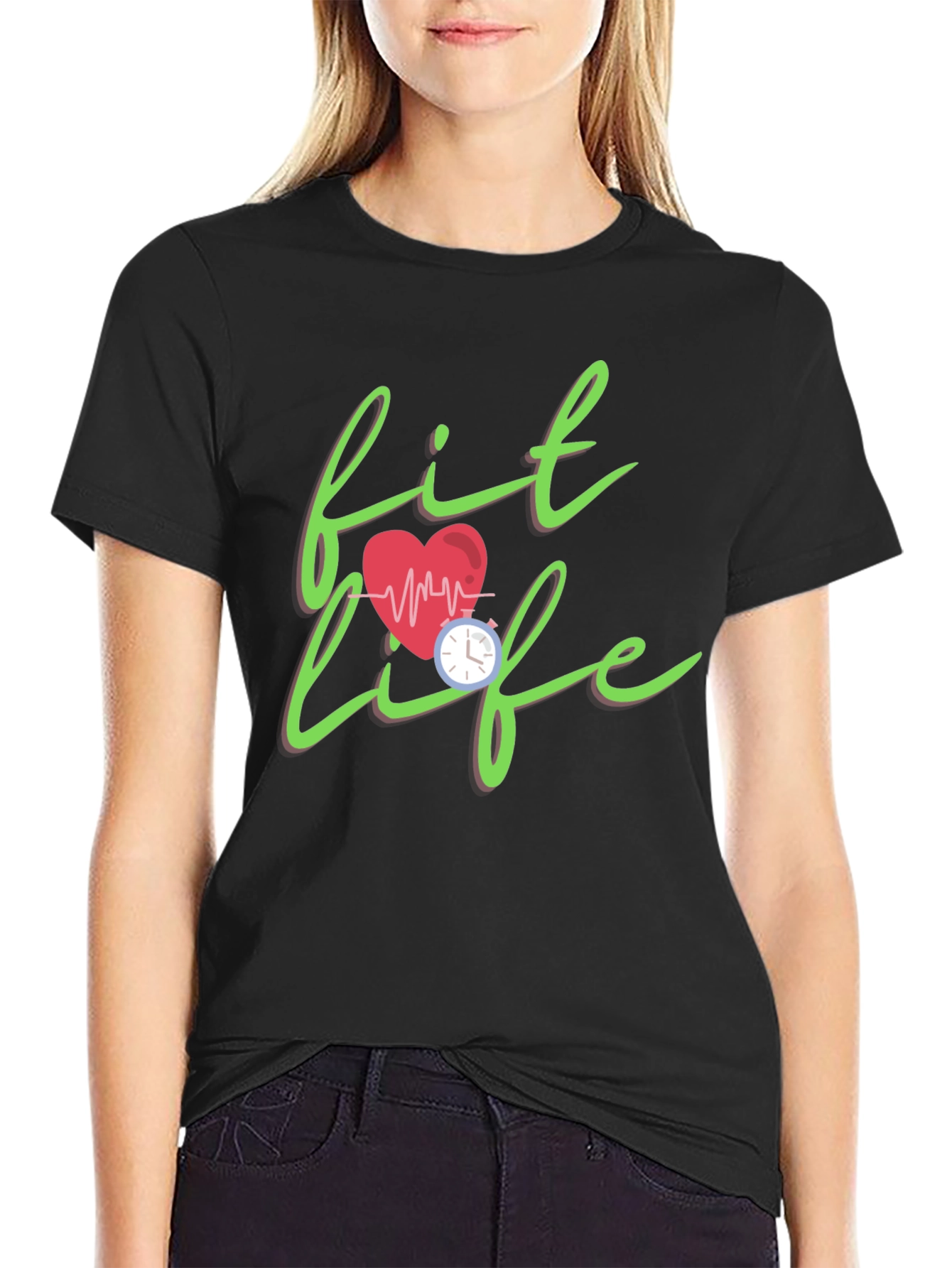 Fit Life Graphic Tee - Stylish Fitness Motivation