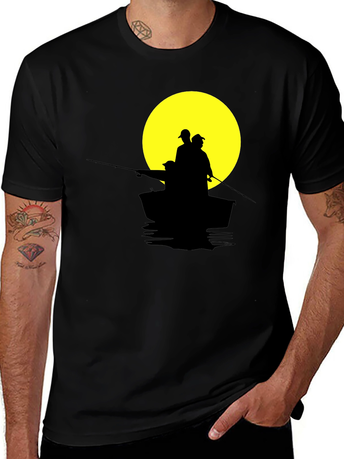 Fishing Boat Silhouette T-Shirt
