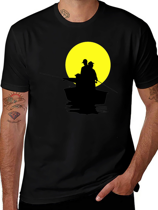 Fishing Boat Silhouette T-Shirt
