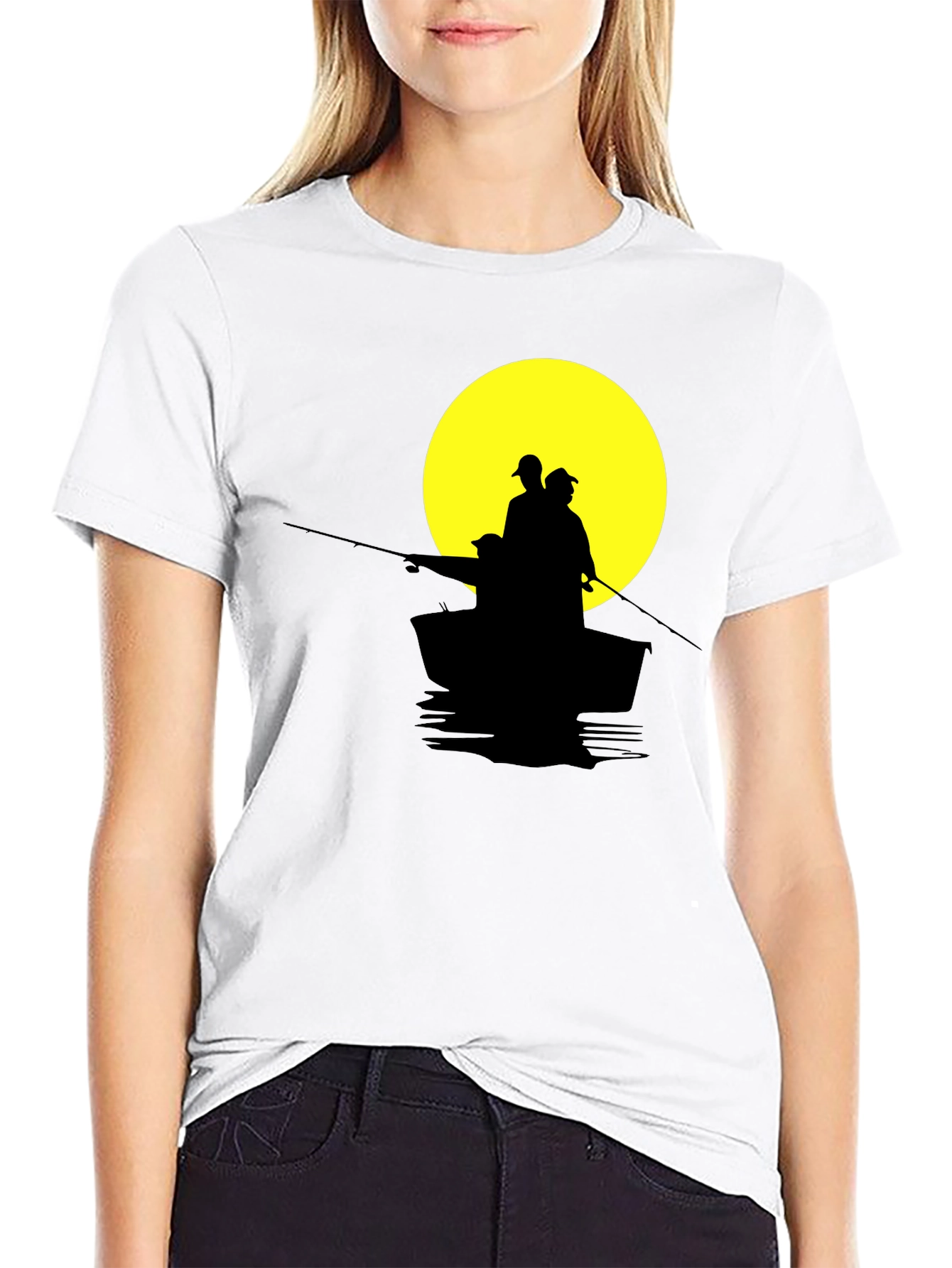 Fishing Boat Silhouette T-Shirt
