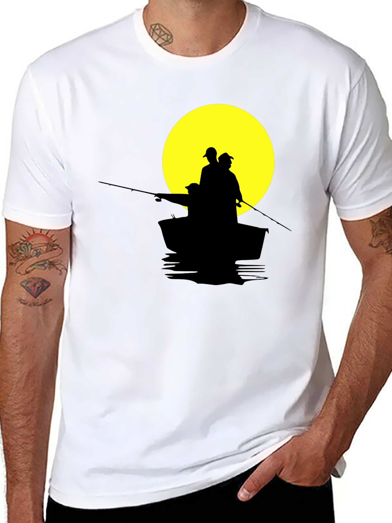Fishing Boat Silhouette T-Shirt