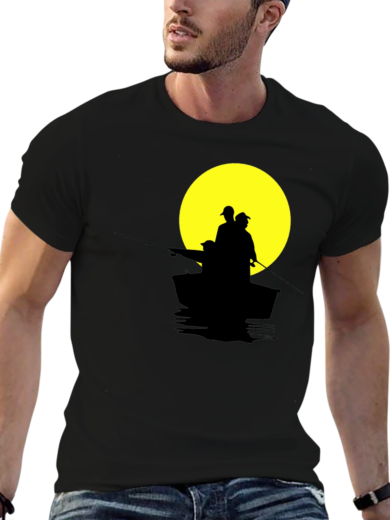 Fishing Boat Silhouette T-Shirt