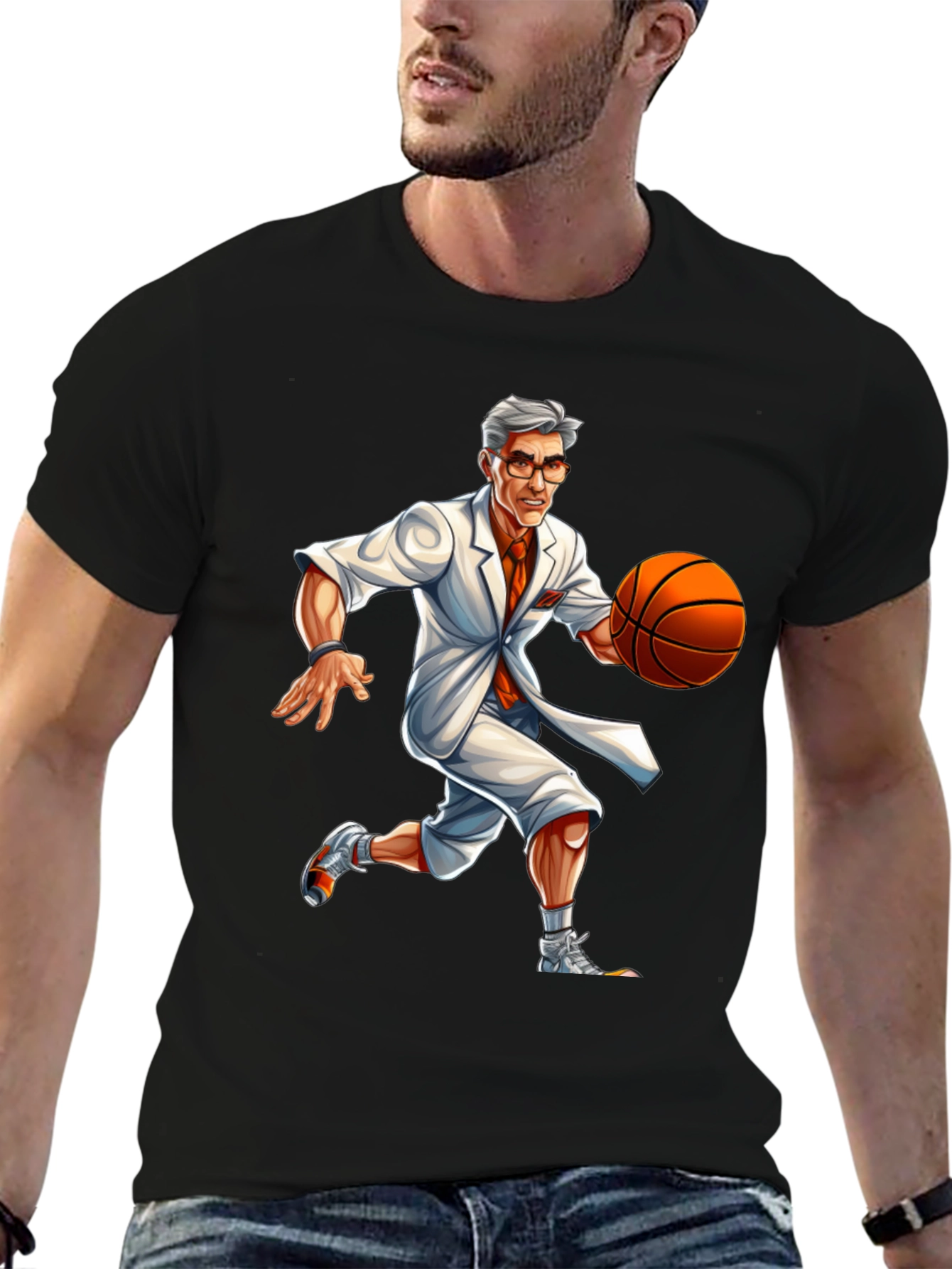 Colonel Sanders Basketball T-Shirt - Novelty Tee