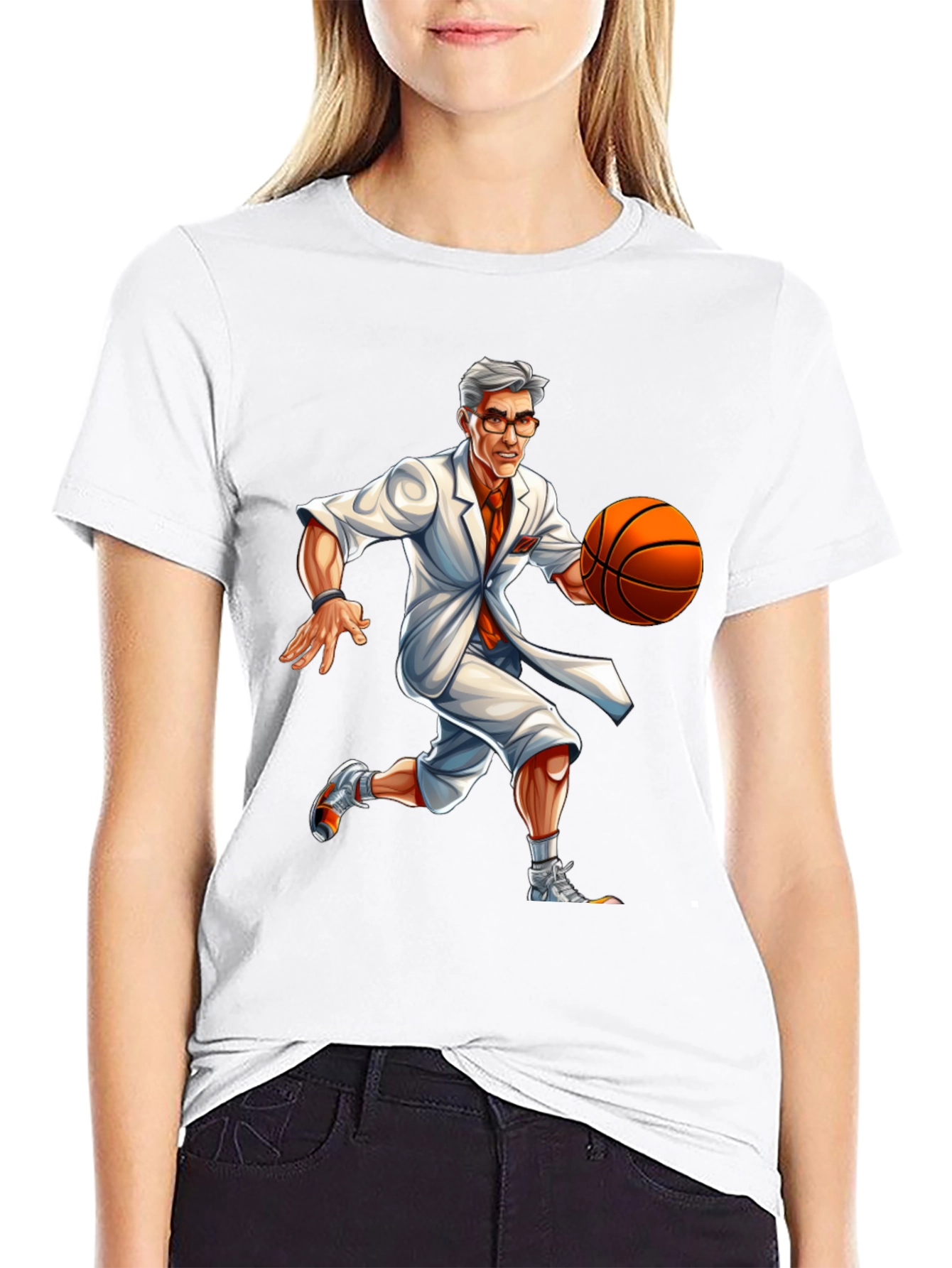 Colonel Sanders Basketball T-Shirt - Novelty Tee