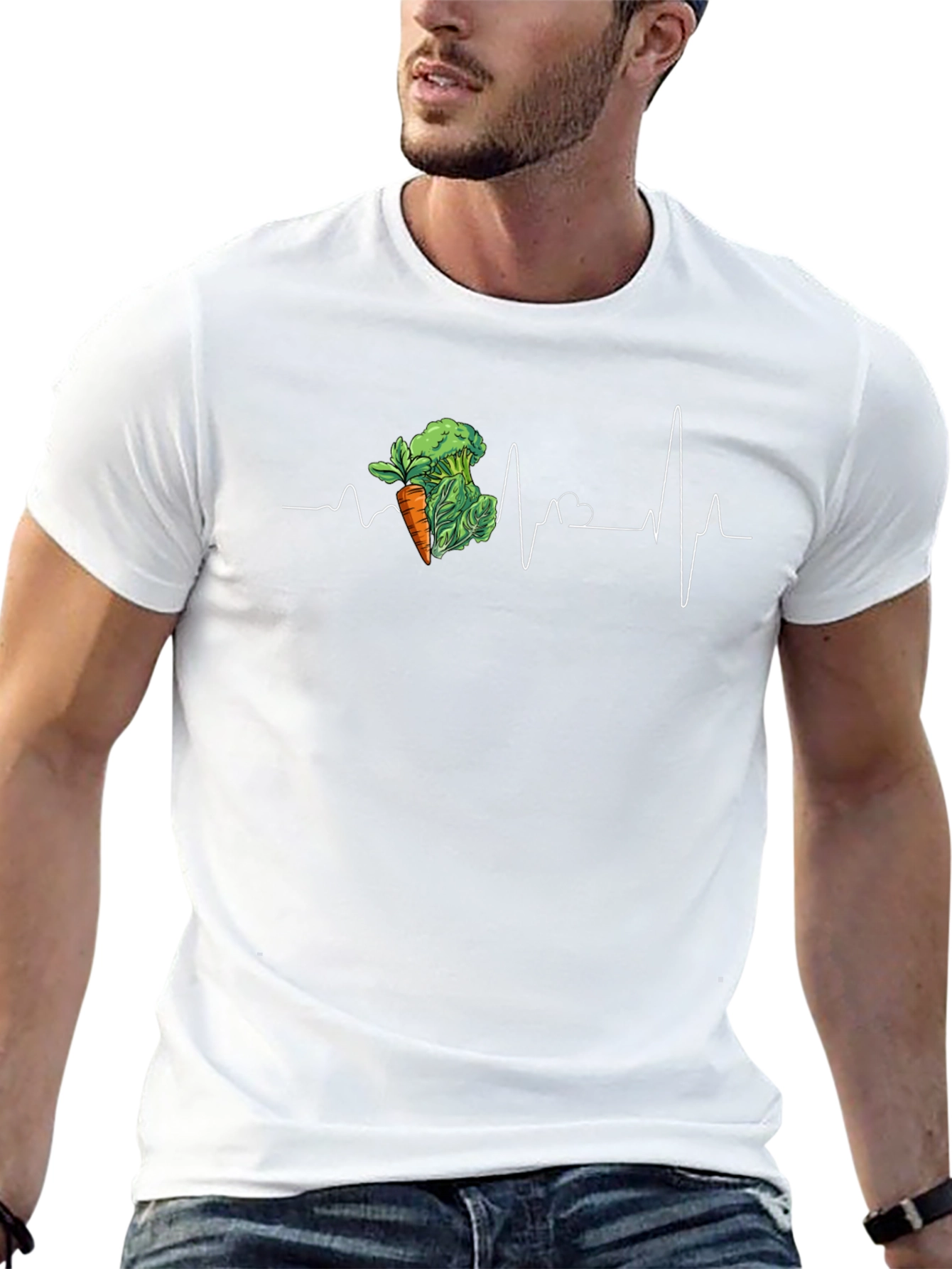 Vegan Heartbeat Graphic Tee - Health & Lifestyle