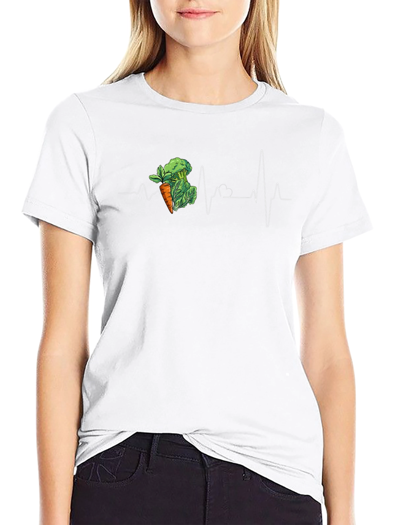 Vegan Heartbeat Graphic Tee - Health & Lifestyle