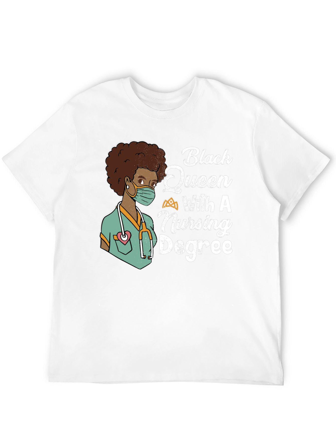 Black Queen Nurse T-Shirt - Nursing Degree Tee