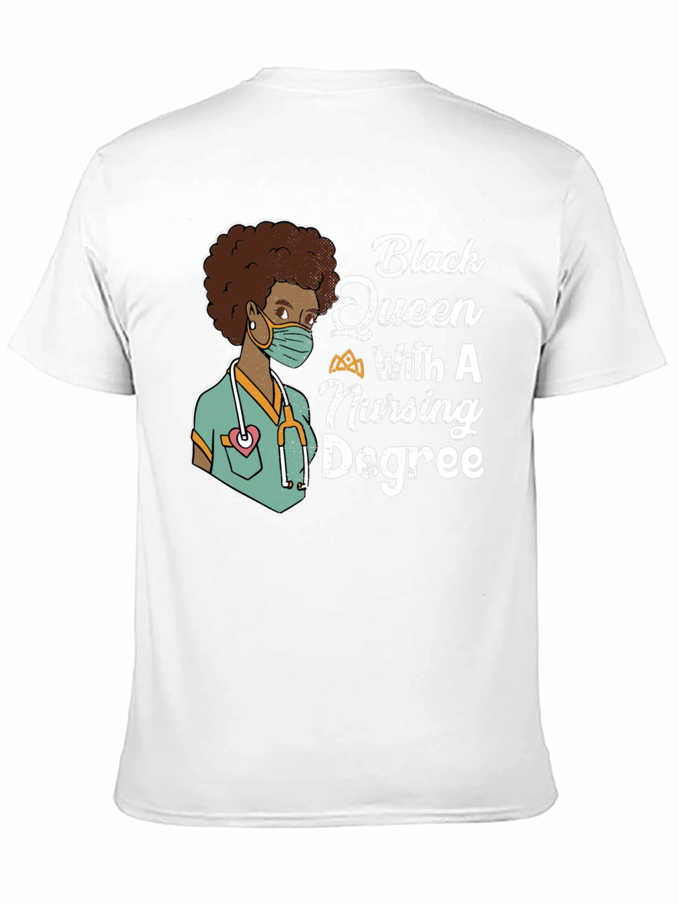 Black Queen Nurse T-Shirt - Nursing Degree Tee
