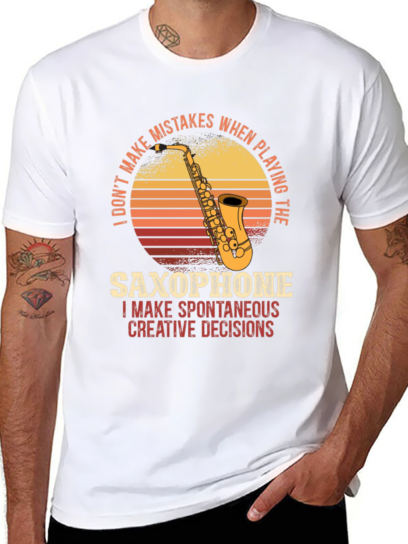 Saxophone T-Shirt: Spontaneous Creative Decisions