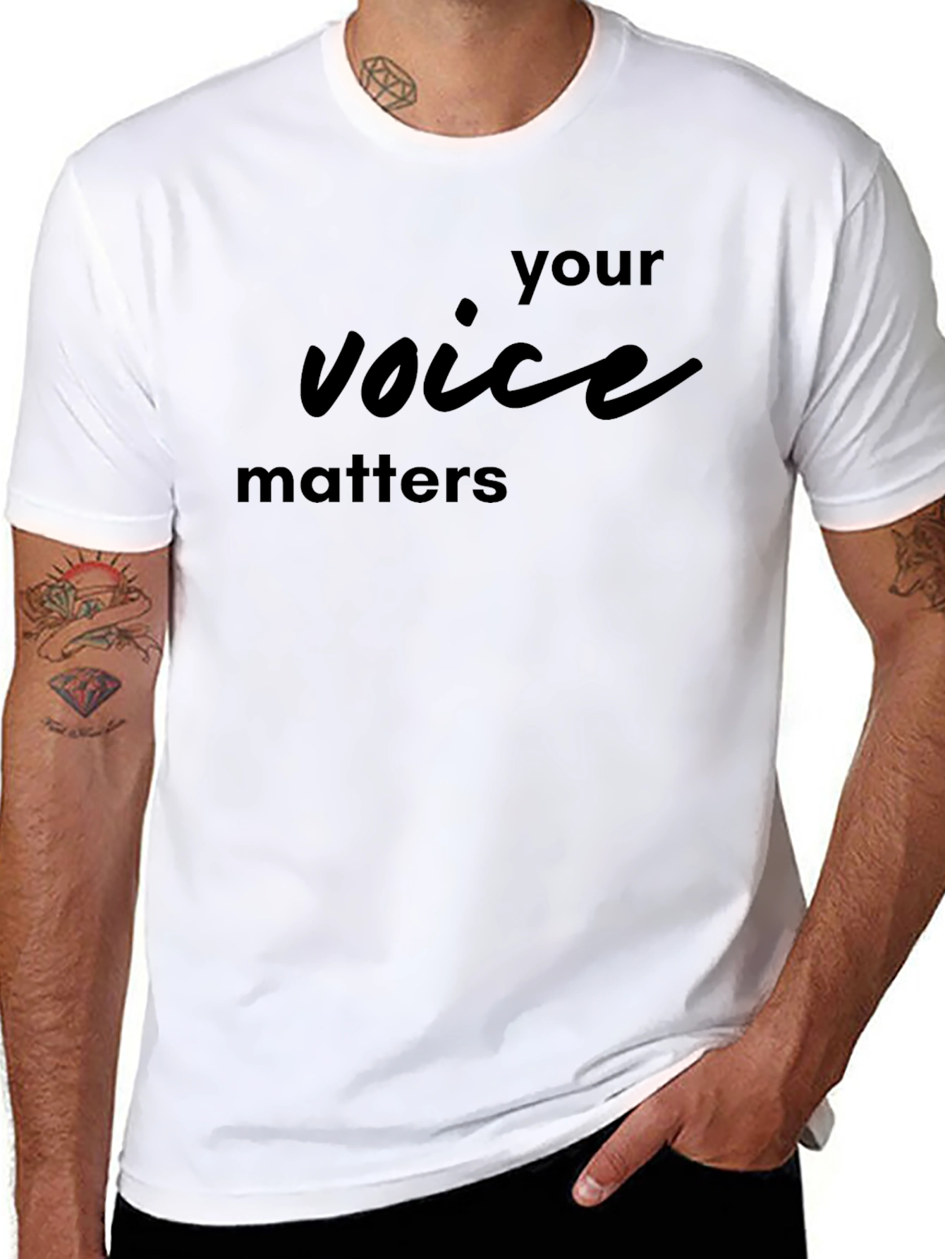 Your Voice Matters Black T-Shirt