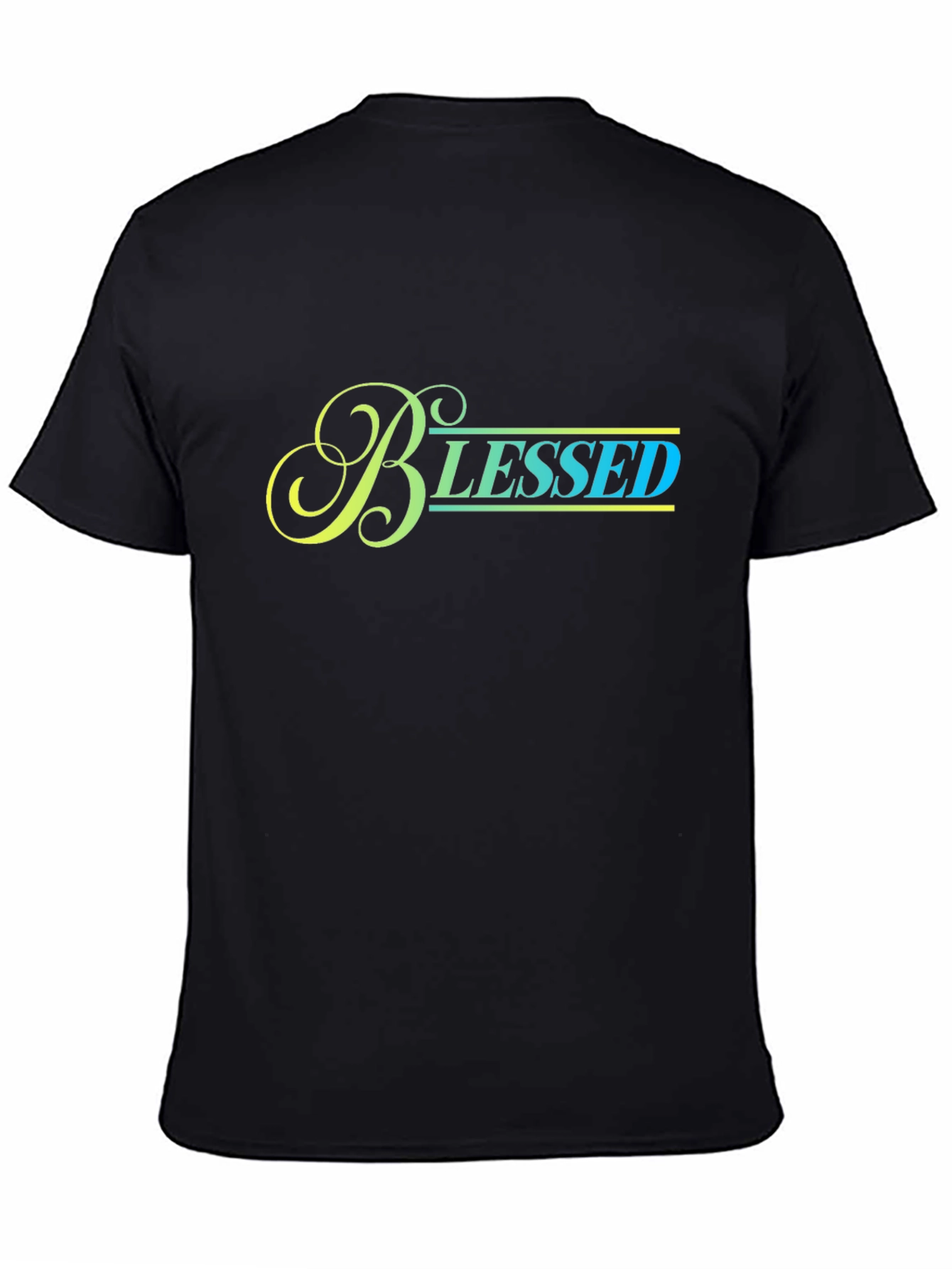 Blessed Graphic Tee - Black Cotton T-Shirt