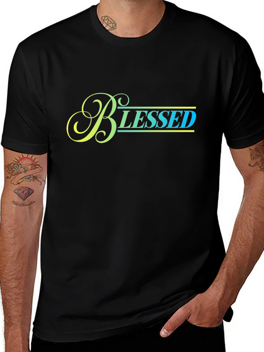 Blessed Graphic Tee - Black Cotton T-Shirt