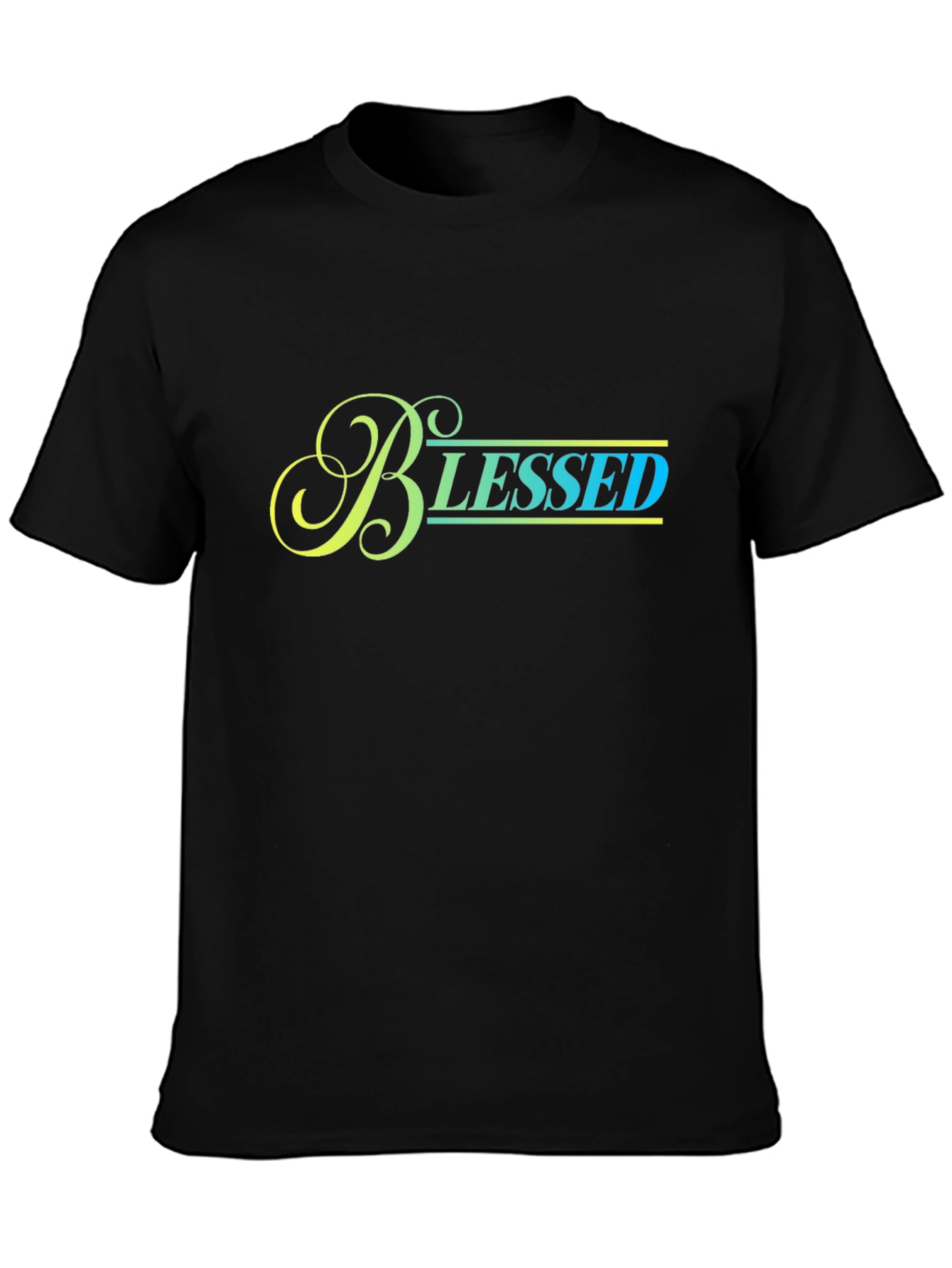 Blessed Graphic Tee - Black Cotton T-Shirt
