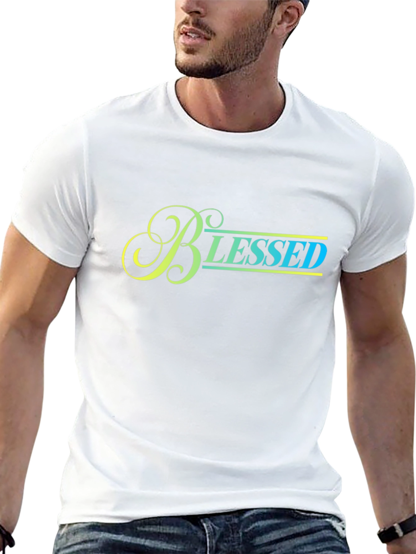 Blessed Graphic Tee - Black Cotton T-Shirt