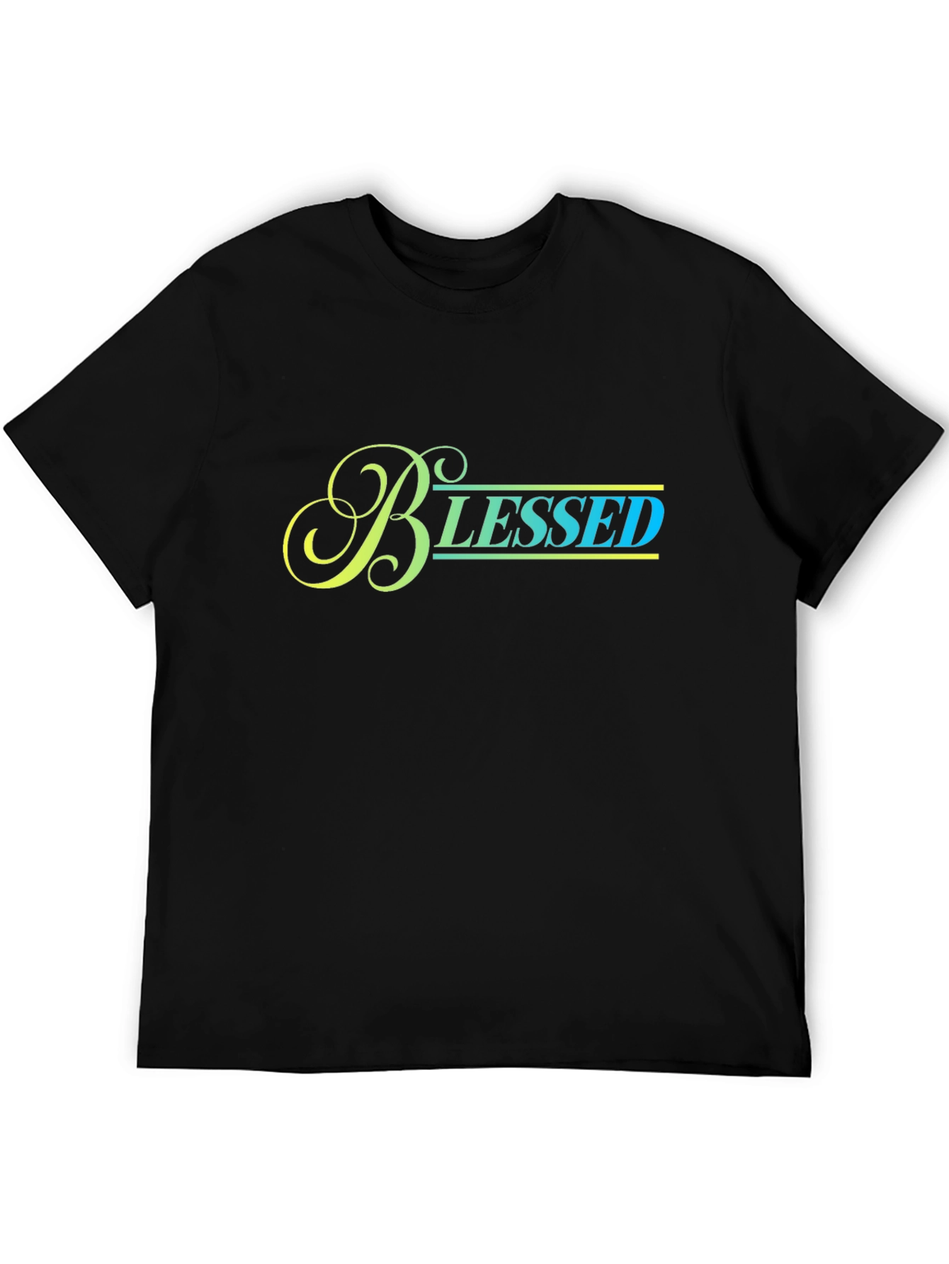 Blessed Graphic Tee - Black Cotton T-Shirt