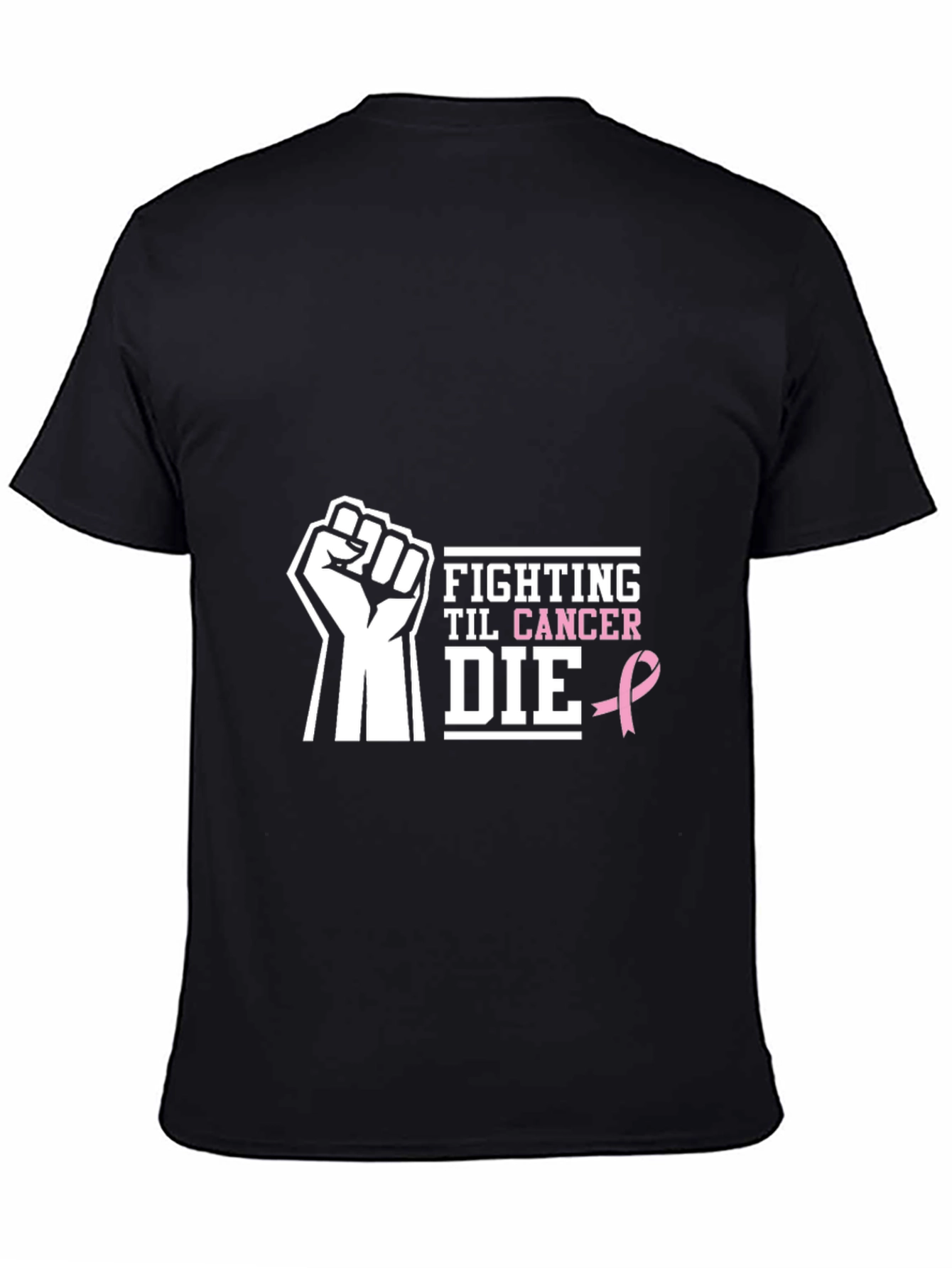 Fight Cancer Awareness Black T-Shirt
