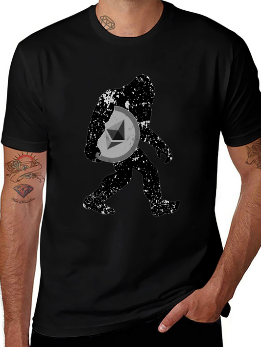 Crypto Bigfoot Ethereum Black T-Shirt
