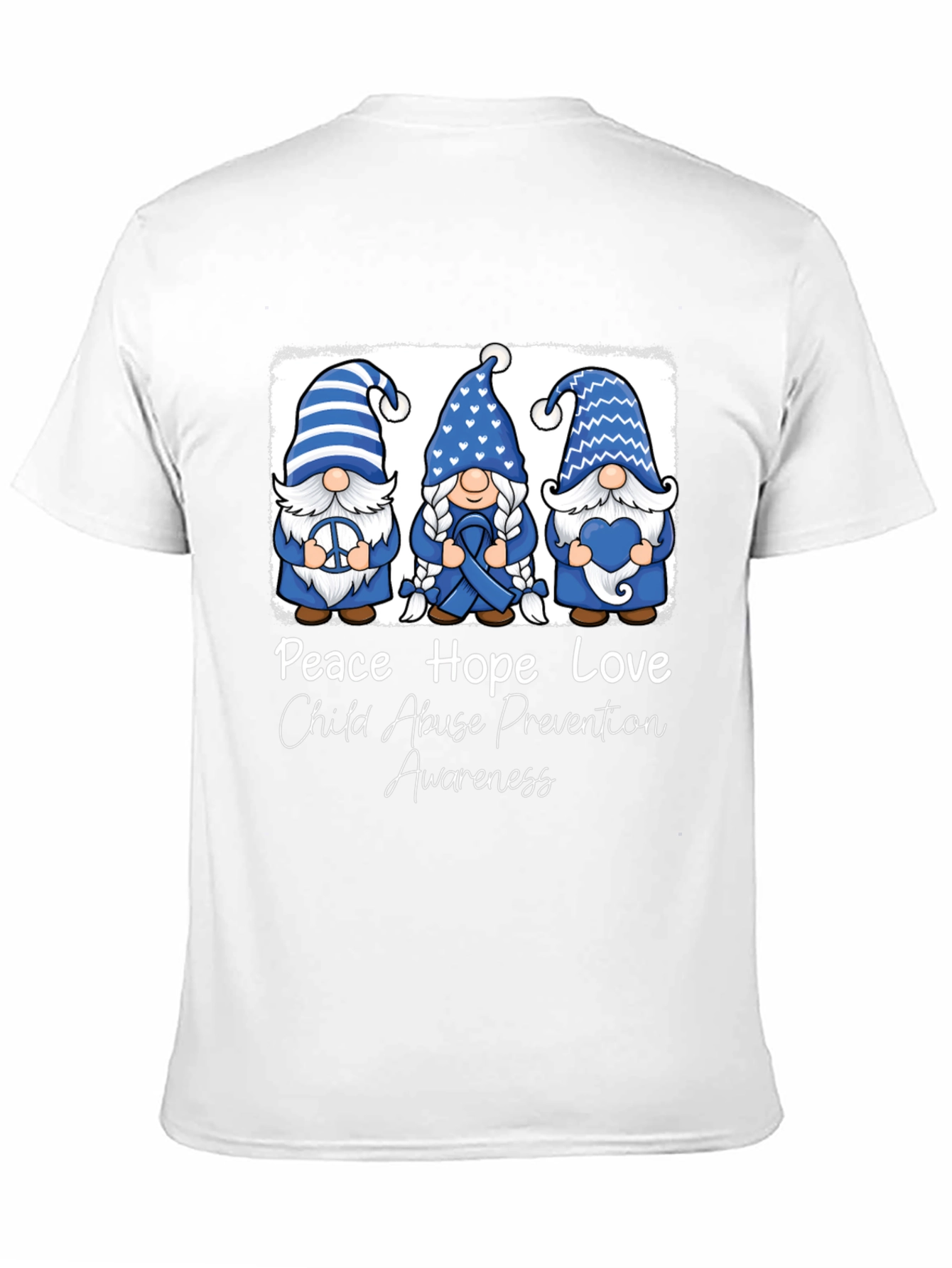 Peace Hope Love Child Abuse Prevention Awareness T-Shirt