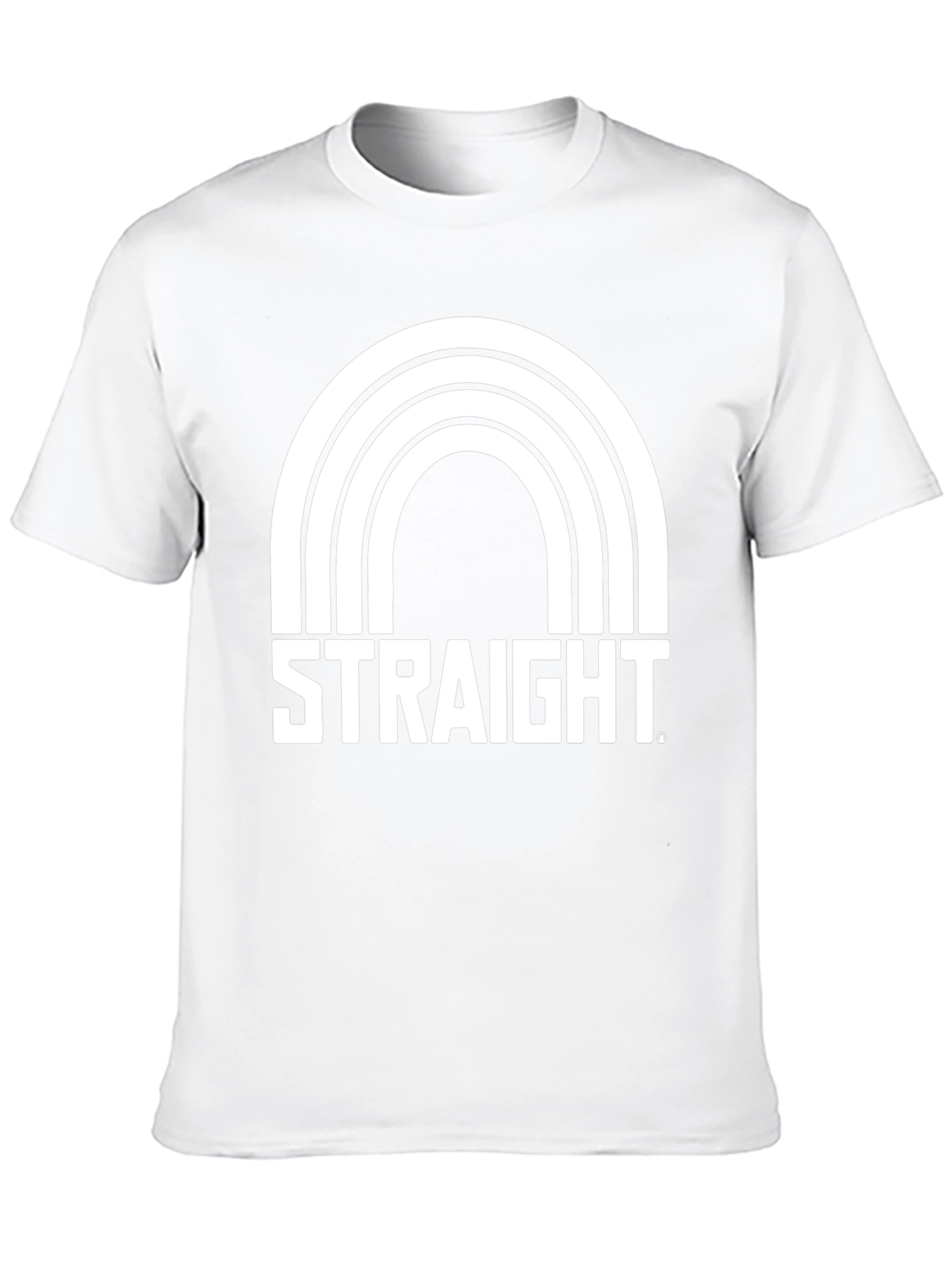 Straight Rainbow Graphic Tee - Bold Statement T-Shirt