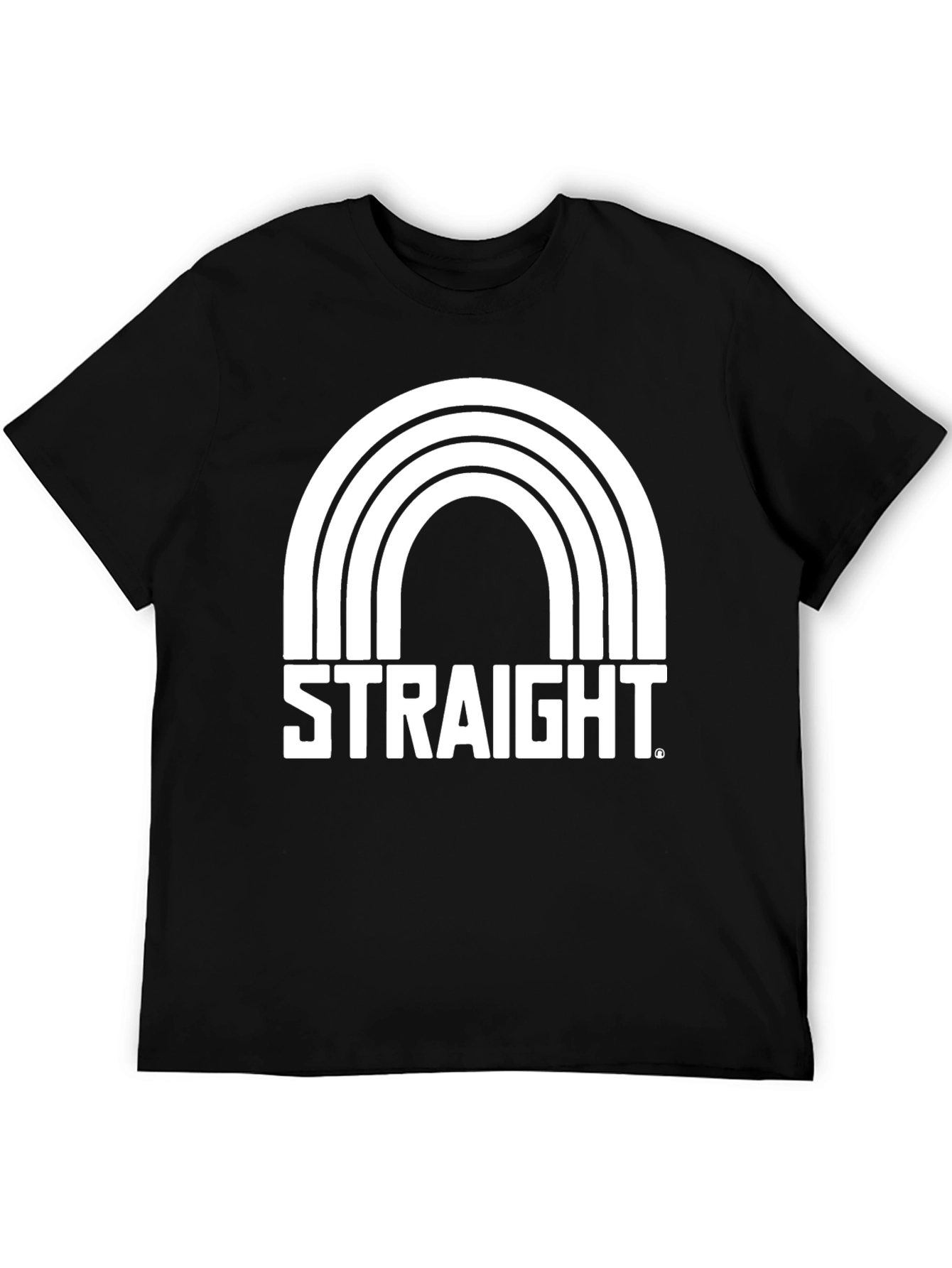 Straight Rainbow Graphic Tee - Bold Statement T-Shirt