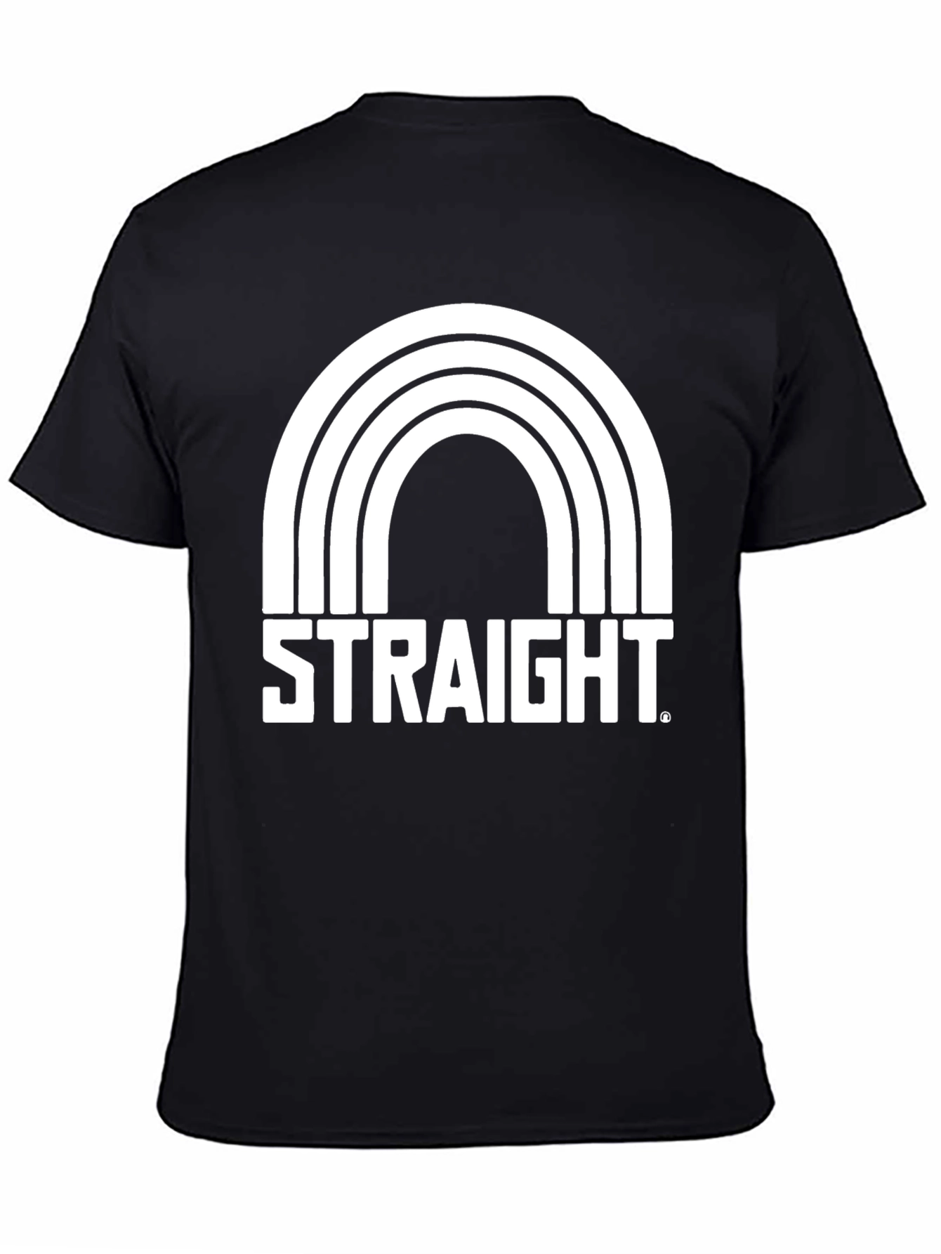 Straight Rainbow Graphic Tee - Bold Statement T-Shirt